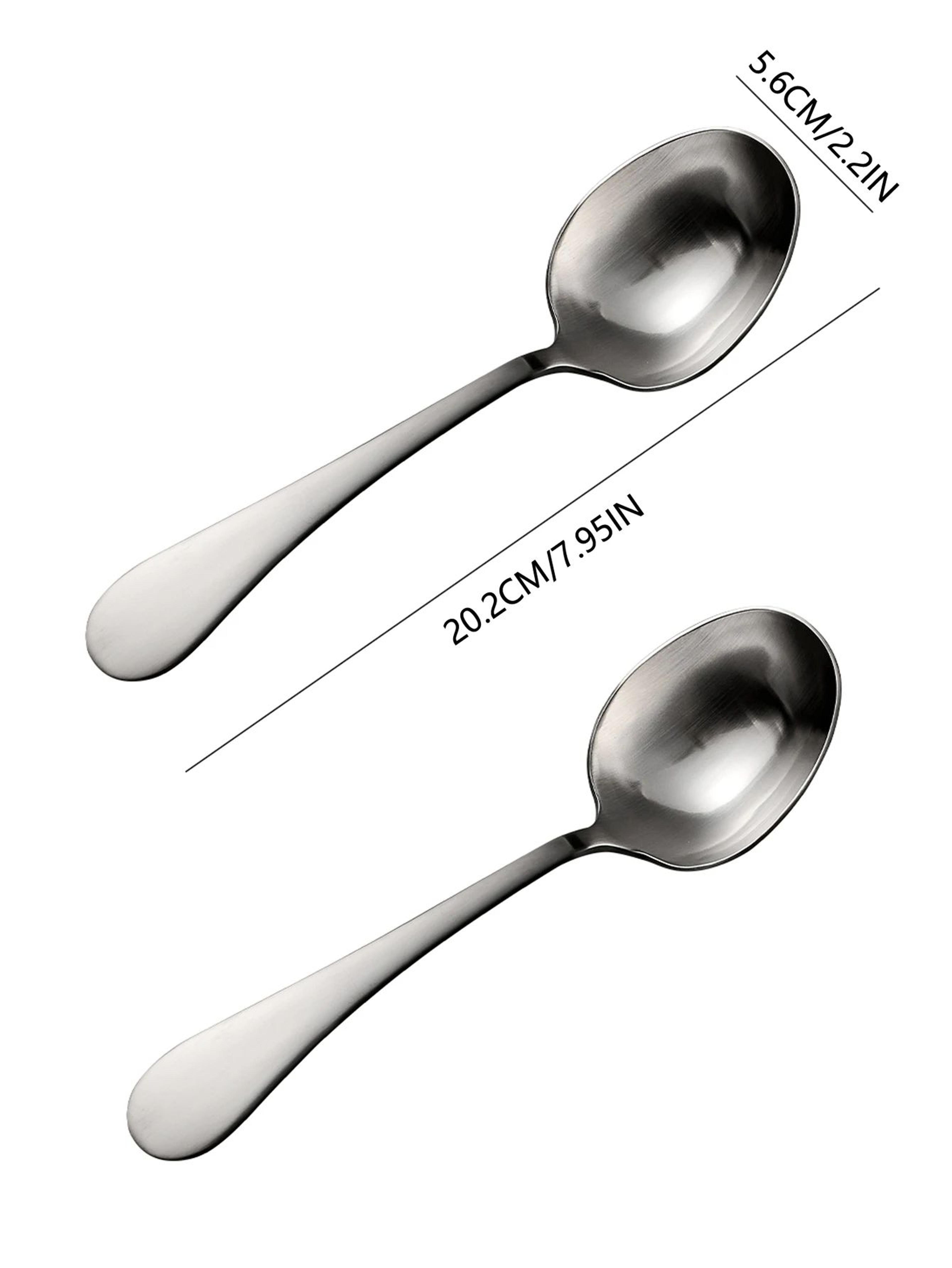316 Stainless Steel Deep Round Soup Spoons For Everyday Dining 7