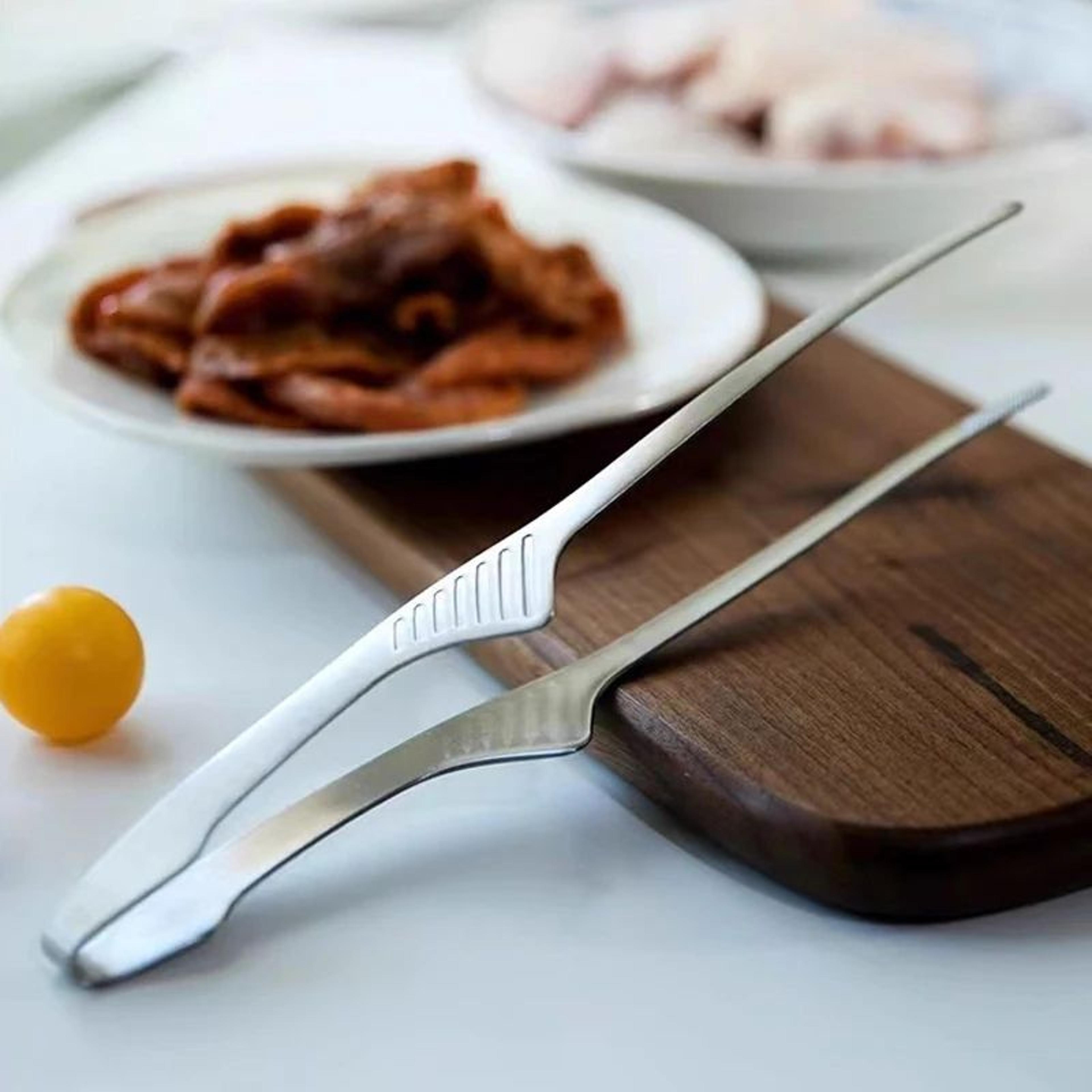Stainless Steel BBQ Food Tongs For Grilling And Cooking 4