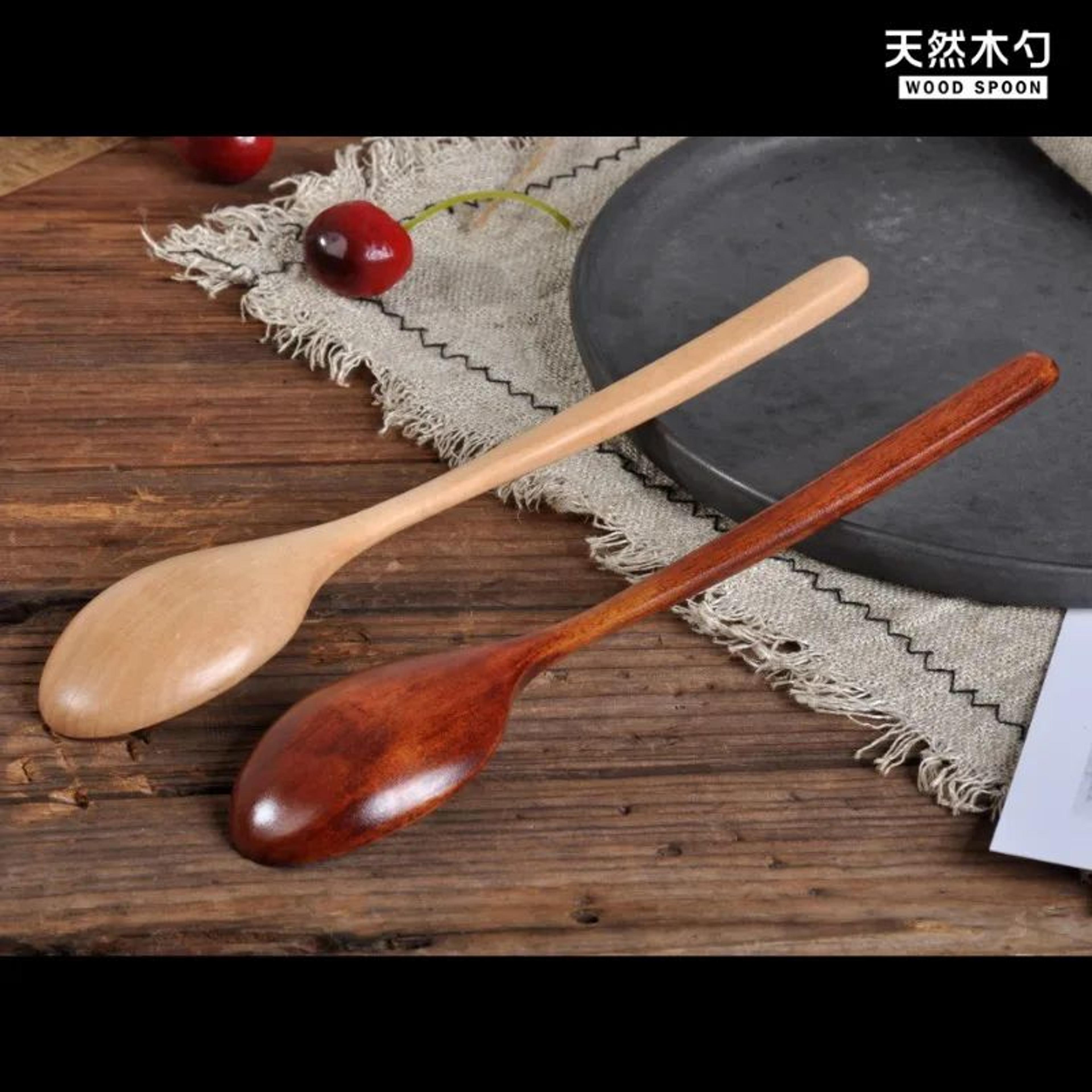 Korean Style Long Handle Wooden Spoon For Soup And Desserts 4