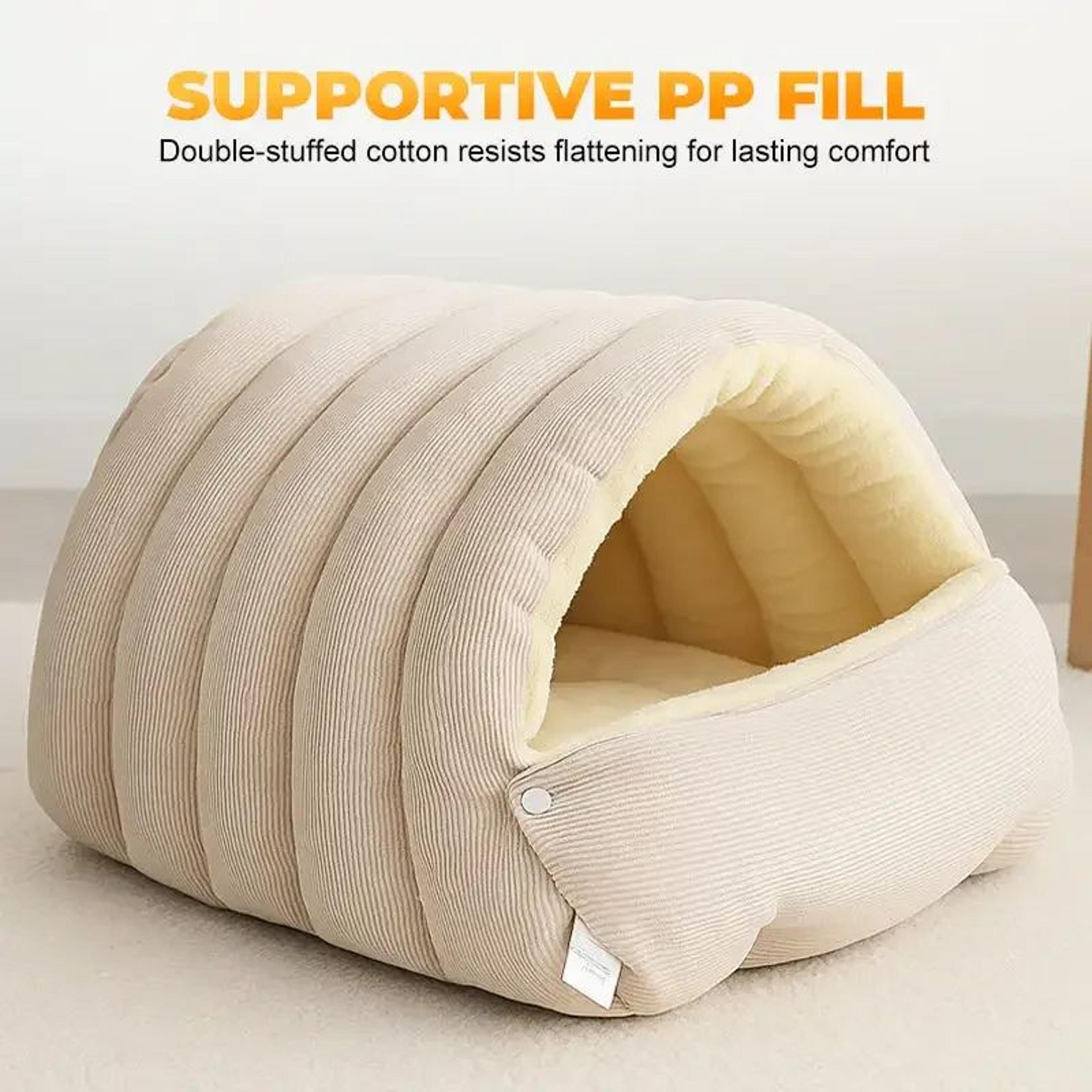 Warm Plush Enclosed Cat Bed With Removable Washable Cover 2