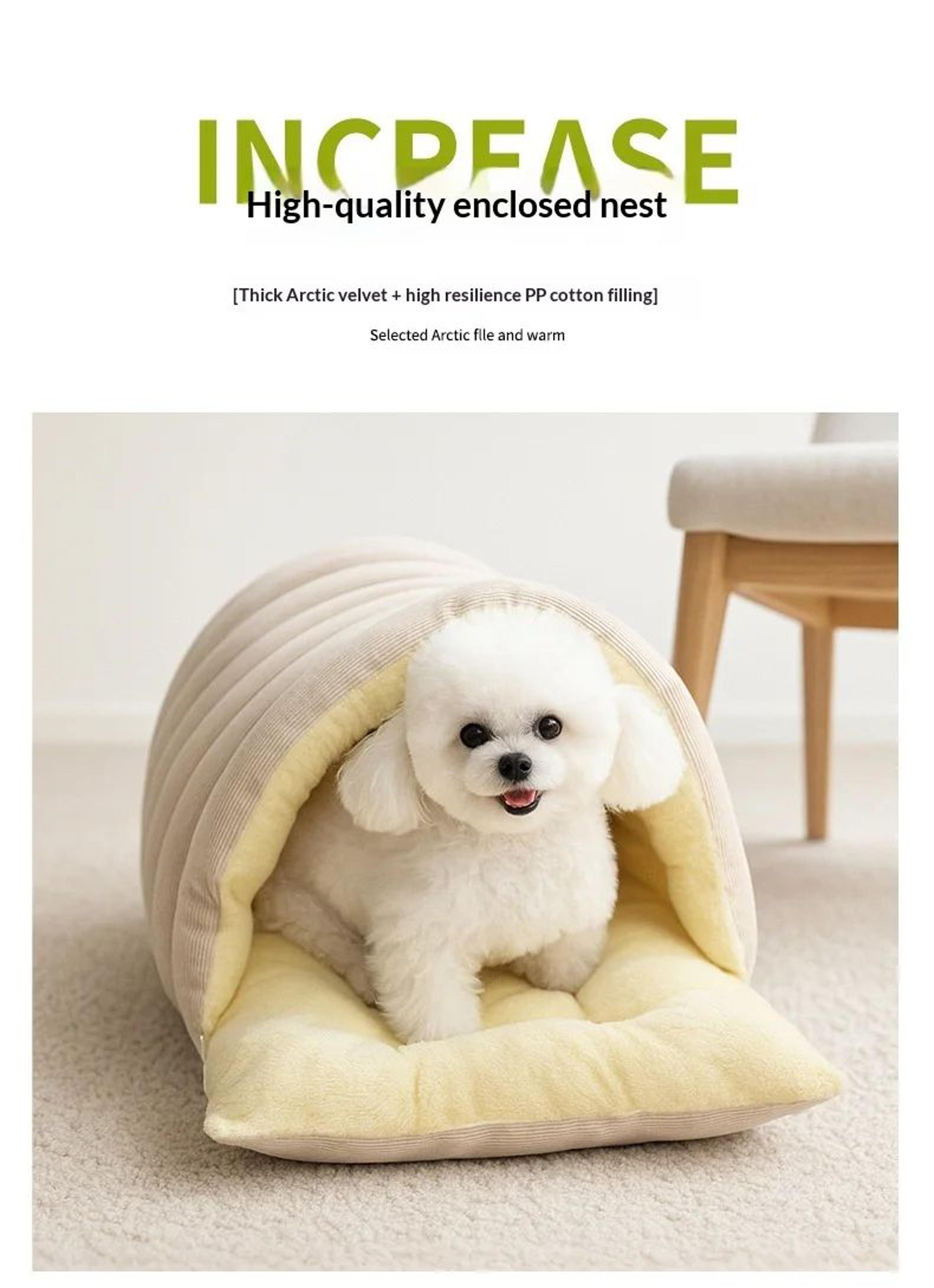 Warm Plush Enclosed Cat Bed With Removable Washable Cover 7
