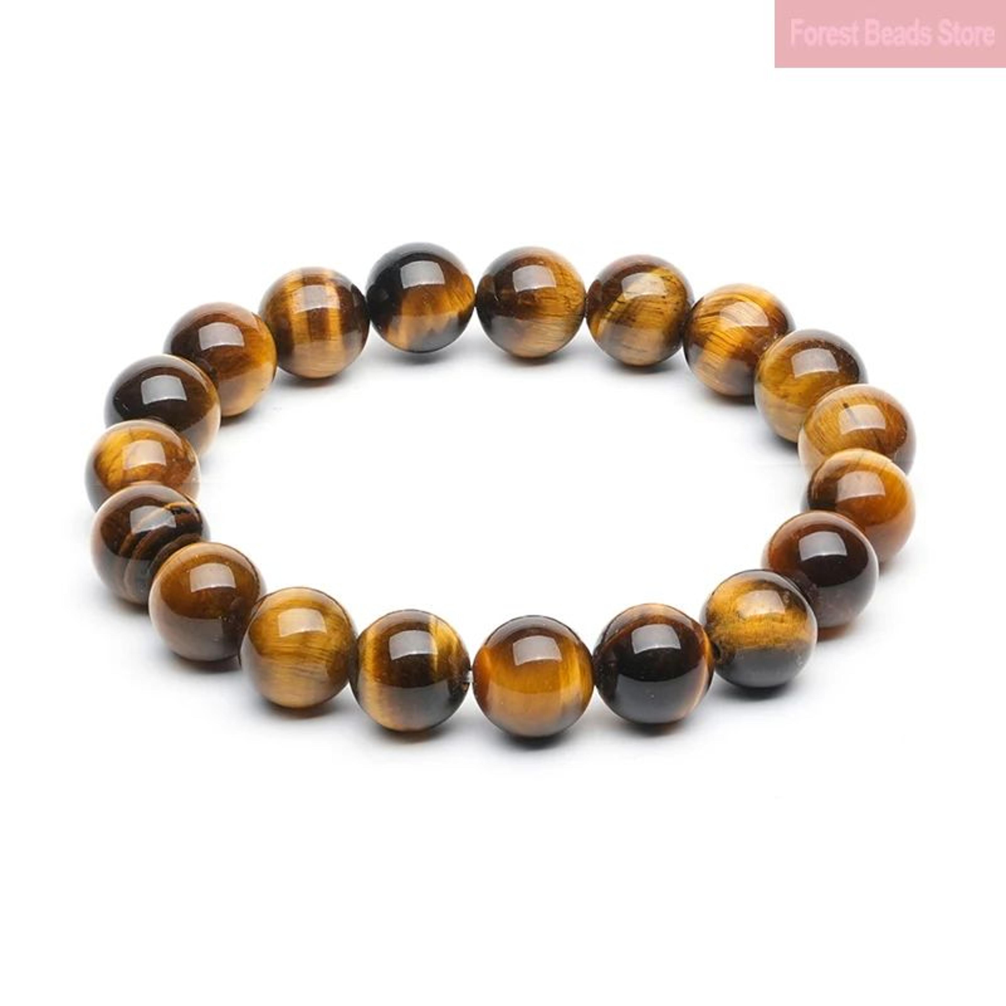 natural yellow tiger eye beaded bracelet for everyday wear