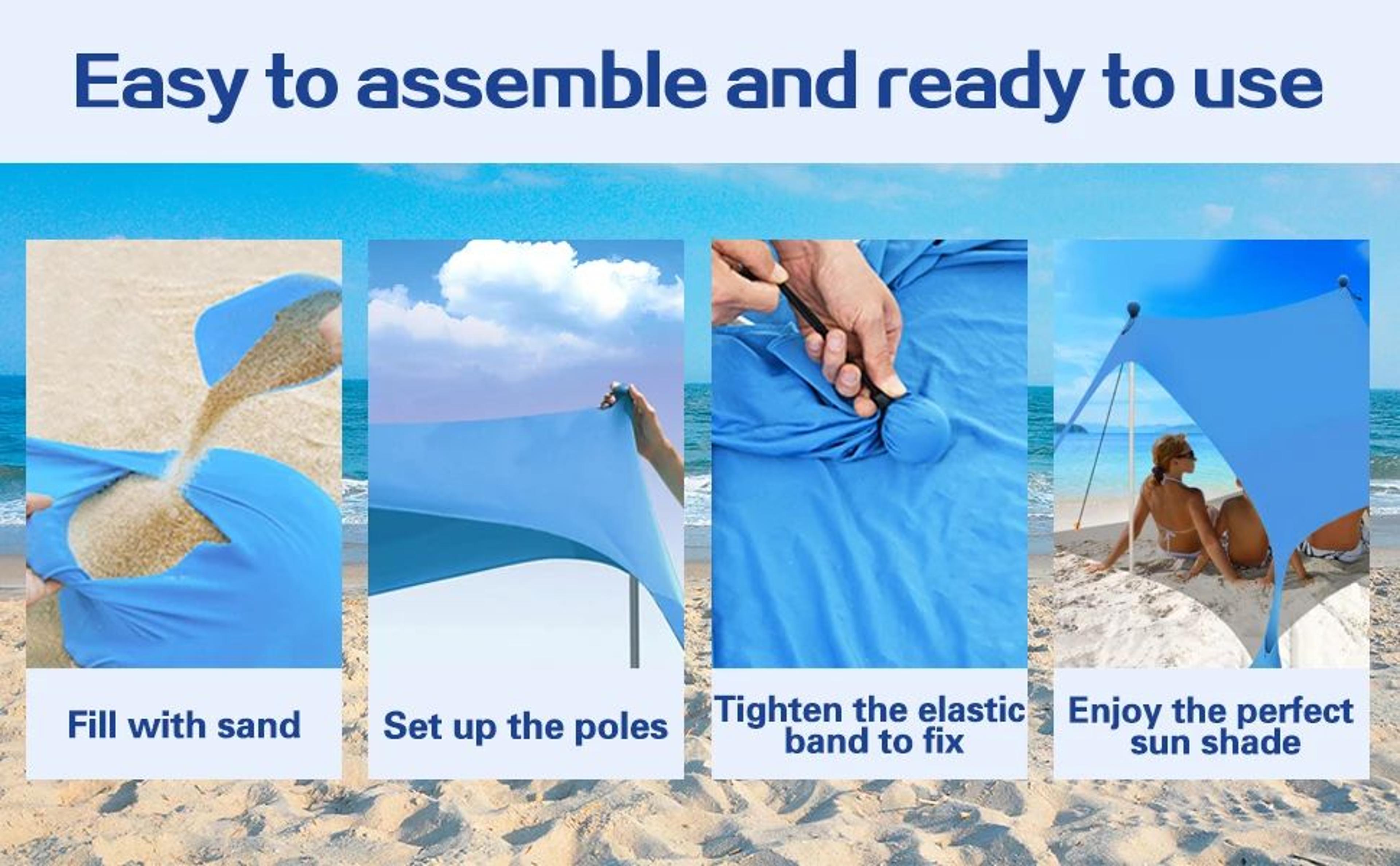 Ultralight Pop Up Beach Sun Shade Tent For Camping And Picnics 10