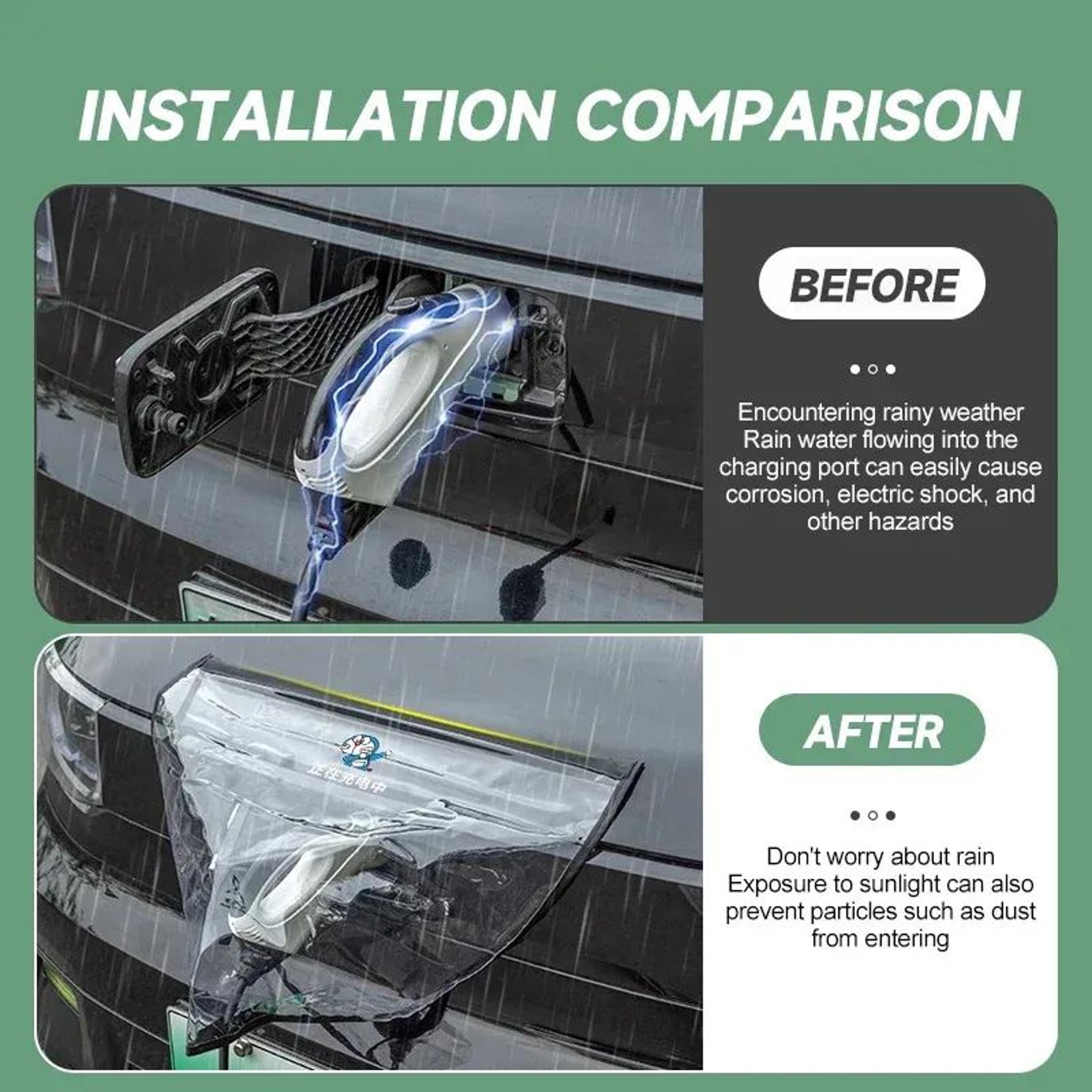 EV Charging Plug Rain Cover And Outdoor Dust Protector 3