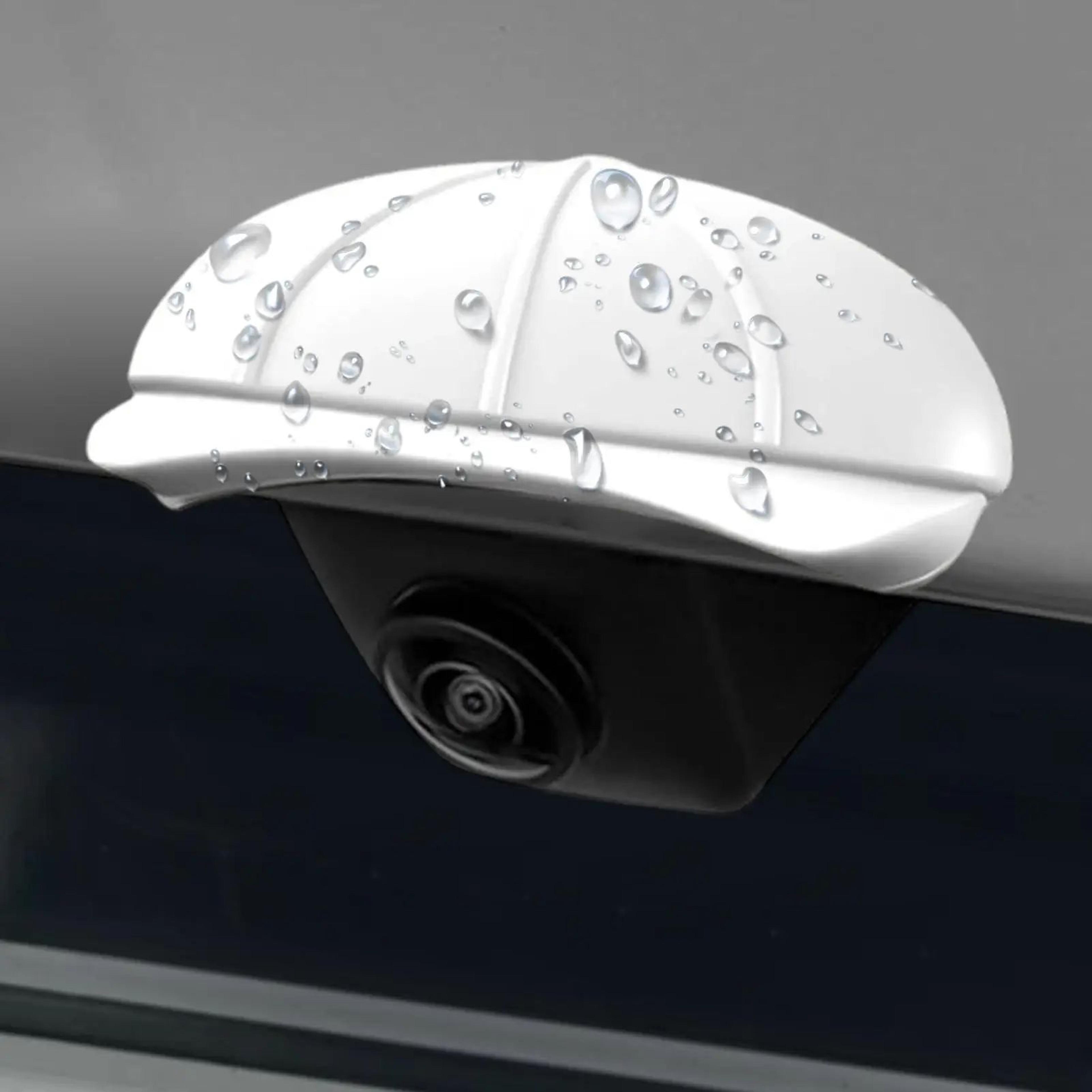 silicone backup camera rain cover with adhesive mount for vehicles