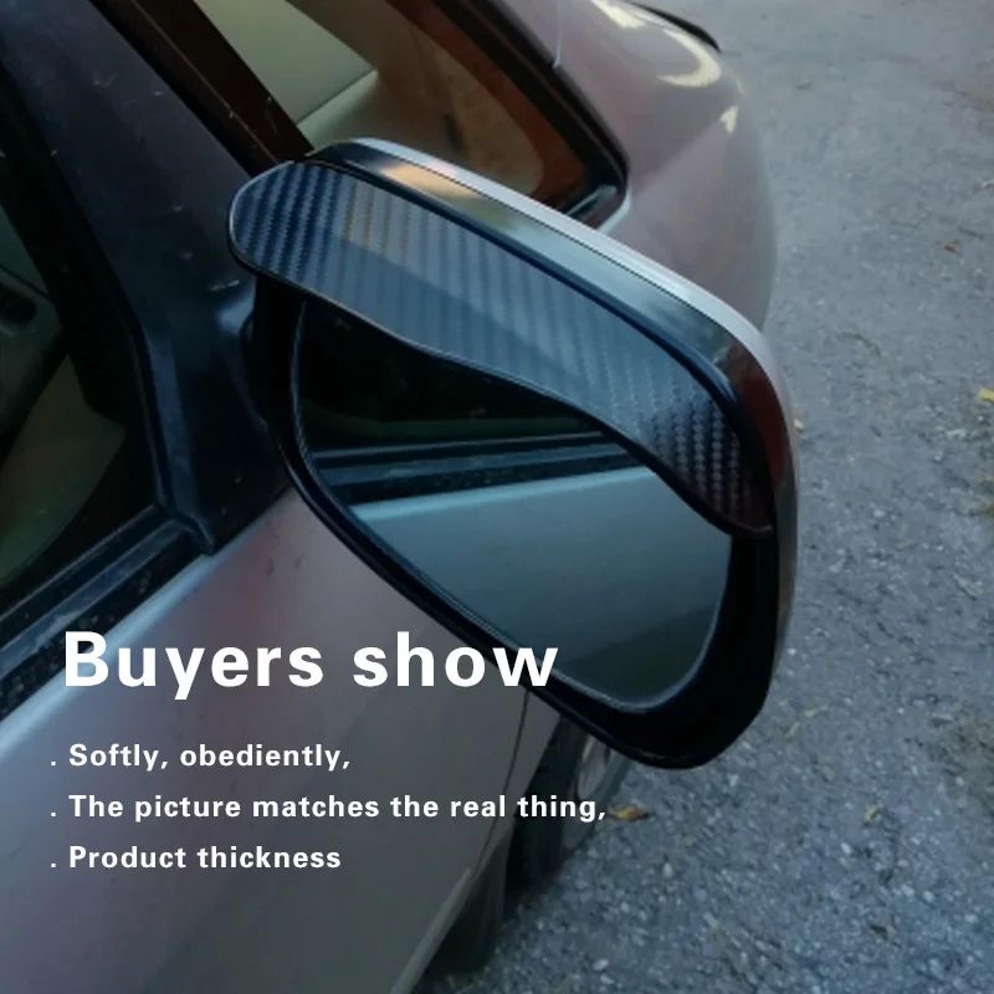 2pcs Carbon Fiber Style Car Side Mirror Rain Shields 7