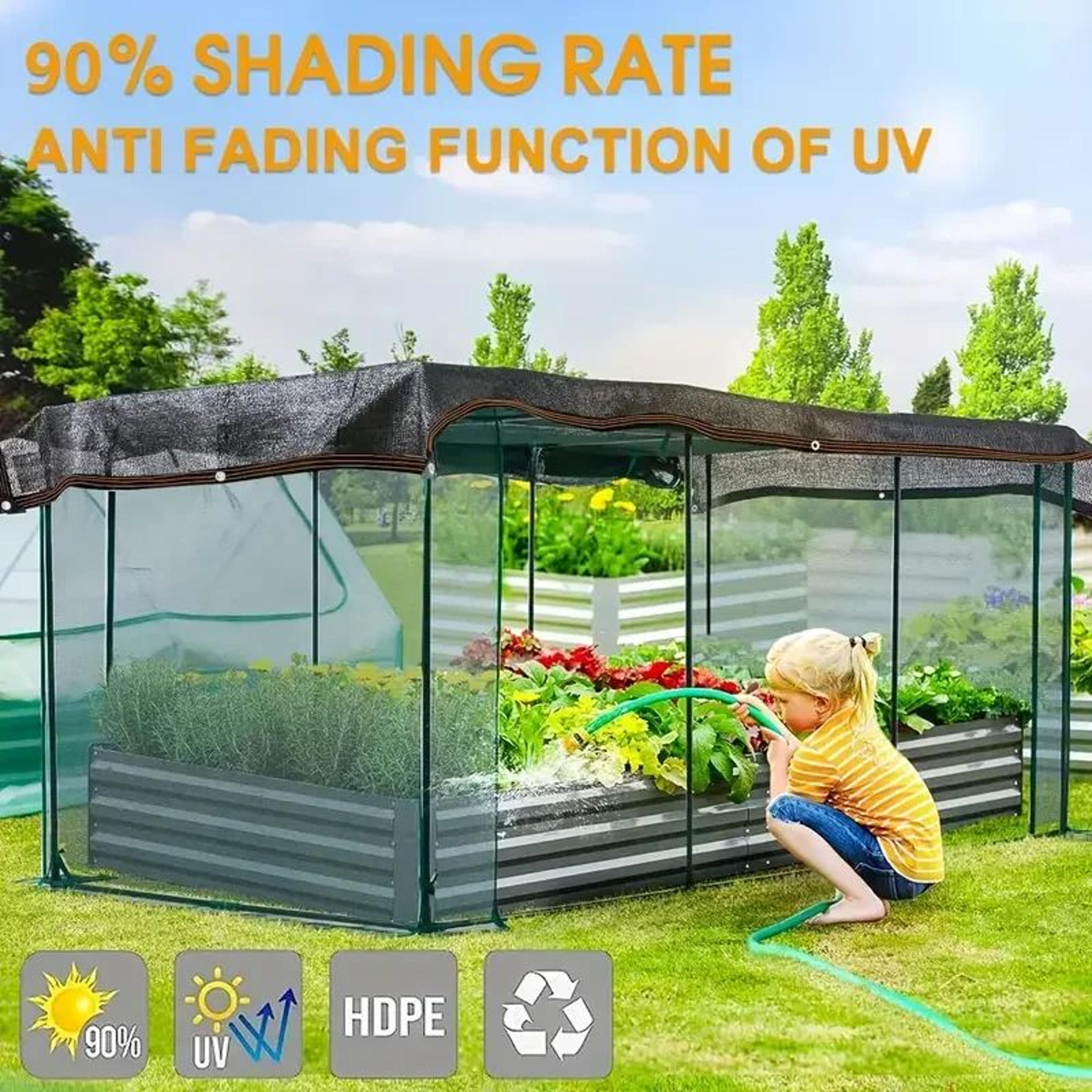 Black Sun Shade Mesh Cloth With Taped Edges And Grommets 4