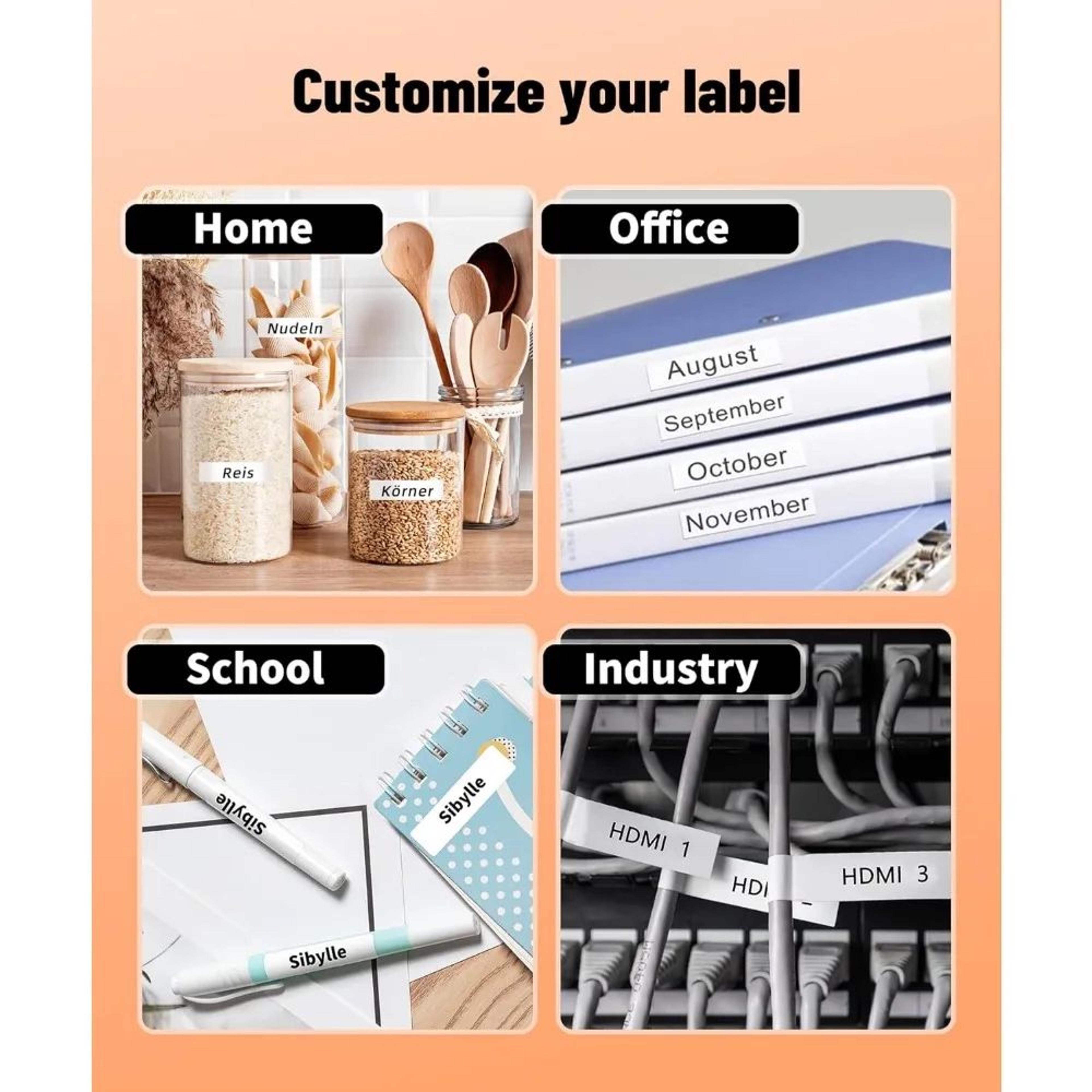 E1000 Pro Portable Handheld Label Maker For Industrial Labeling 5
