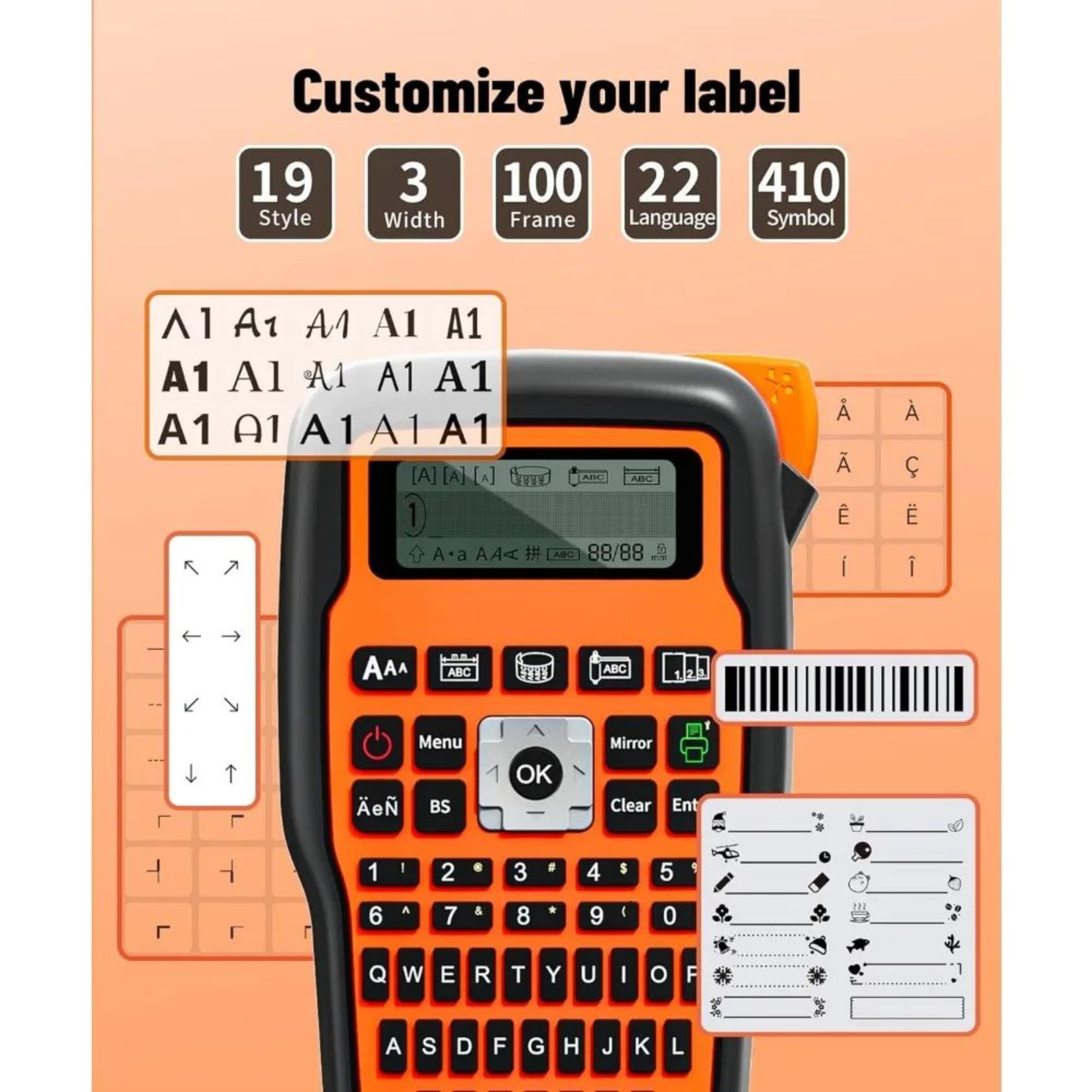 E1000 Pro Portable Handheld Label Maker For Industrial Labeling 3