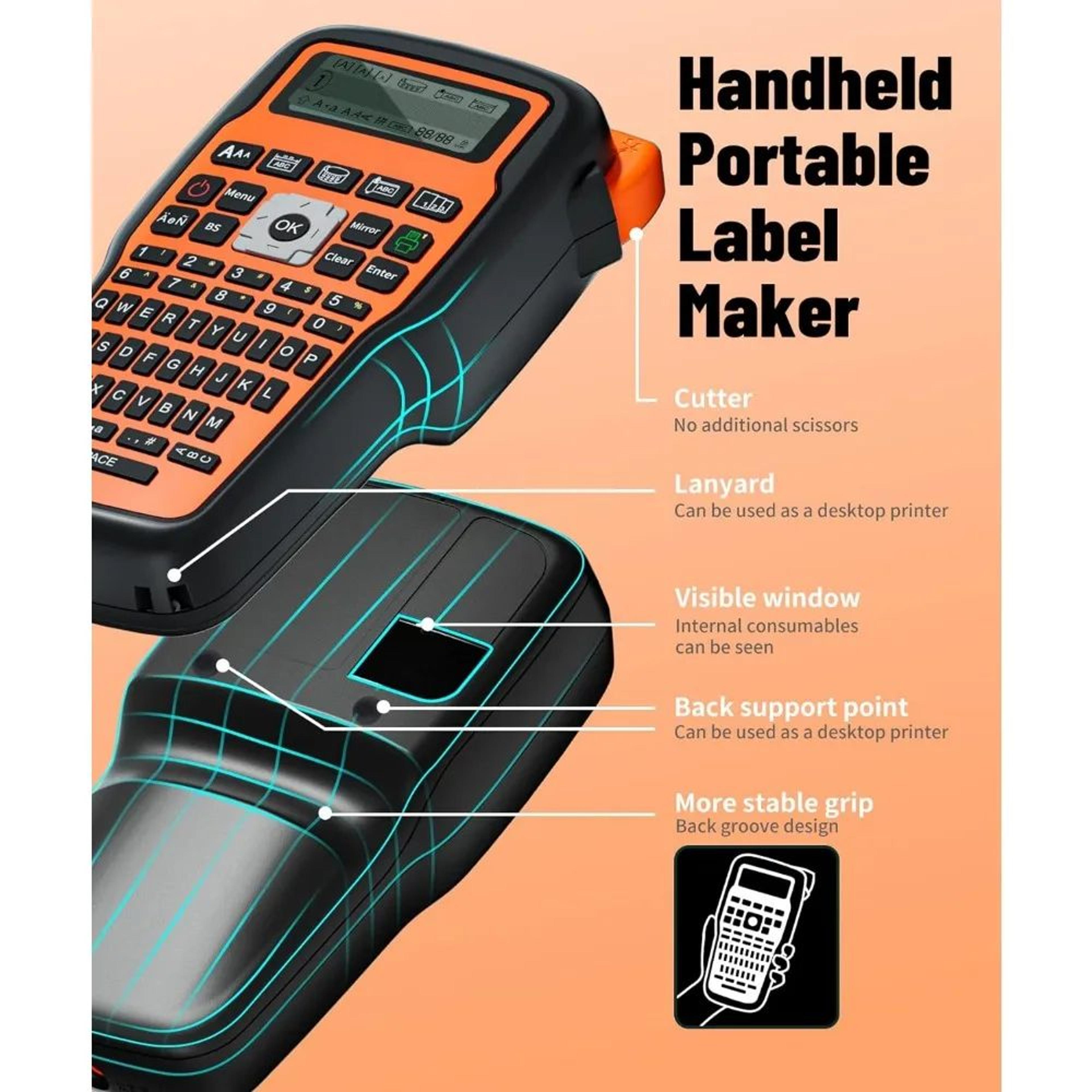 E1000 Pro Portable Handheld Label Maker For Industrial Labeling 2