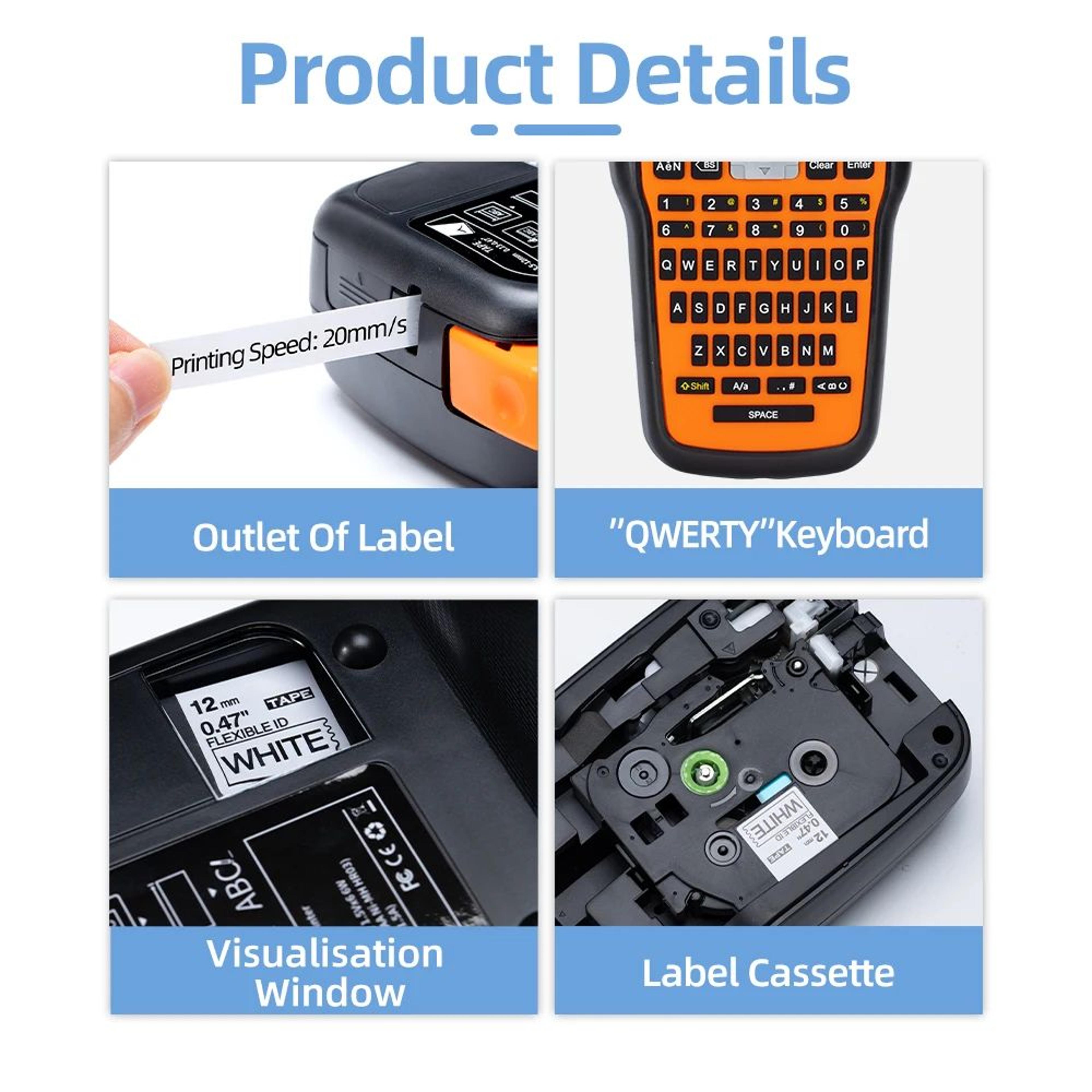 E1000 Pro Portable Handheld Label Maker For Industrial Labeling 7