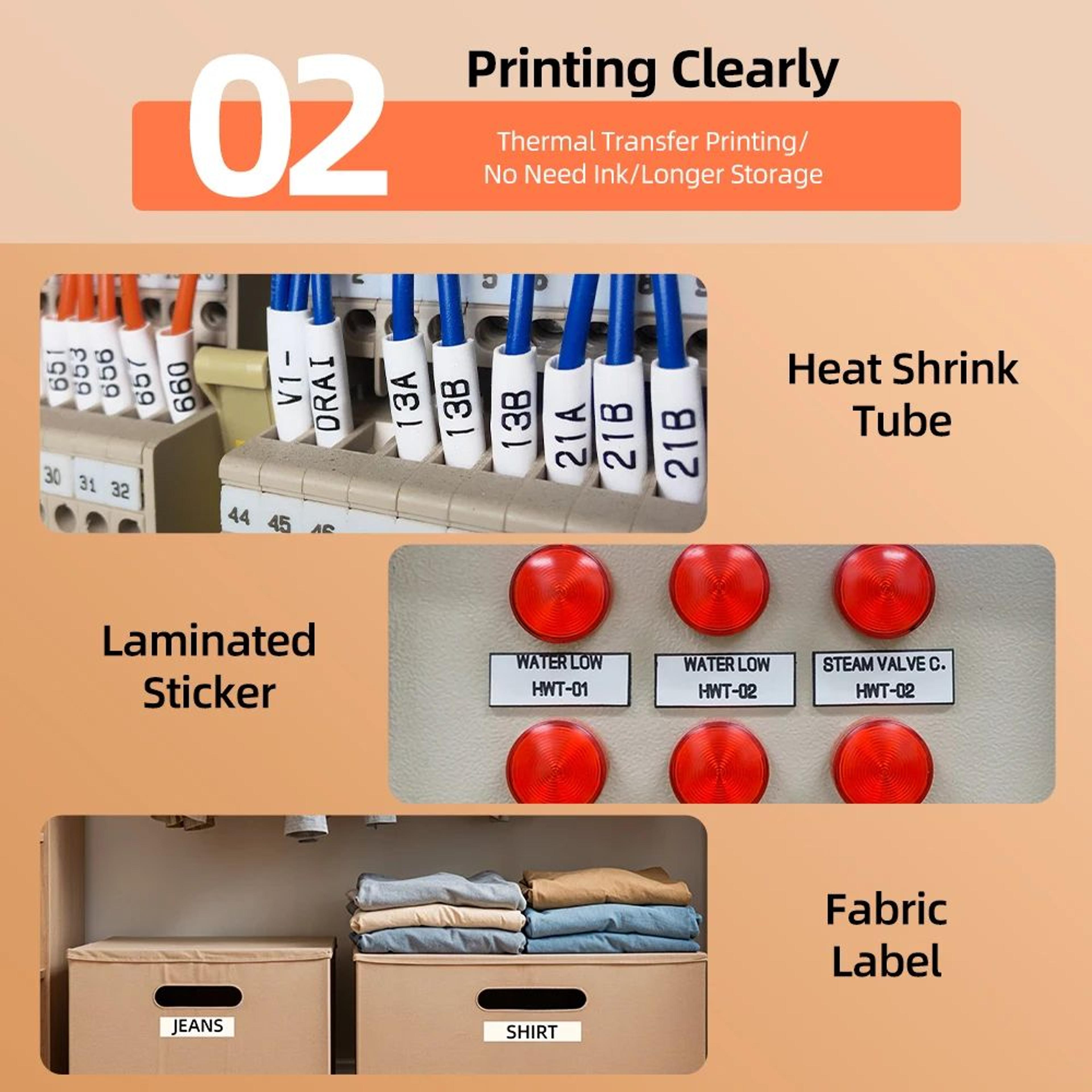 E1000PRO Handheld Label Printer 203DPI For Tape And Cable Labels 3