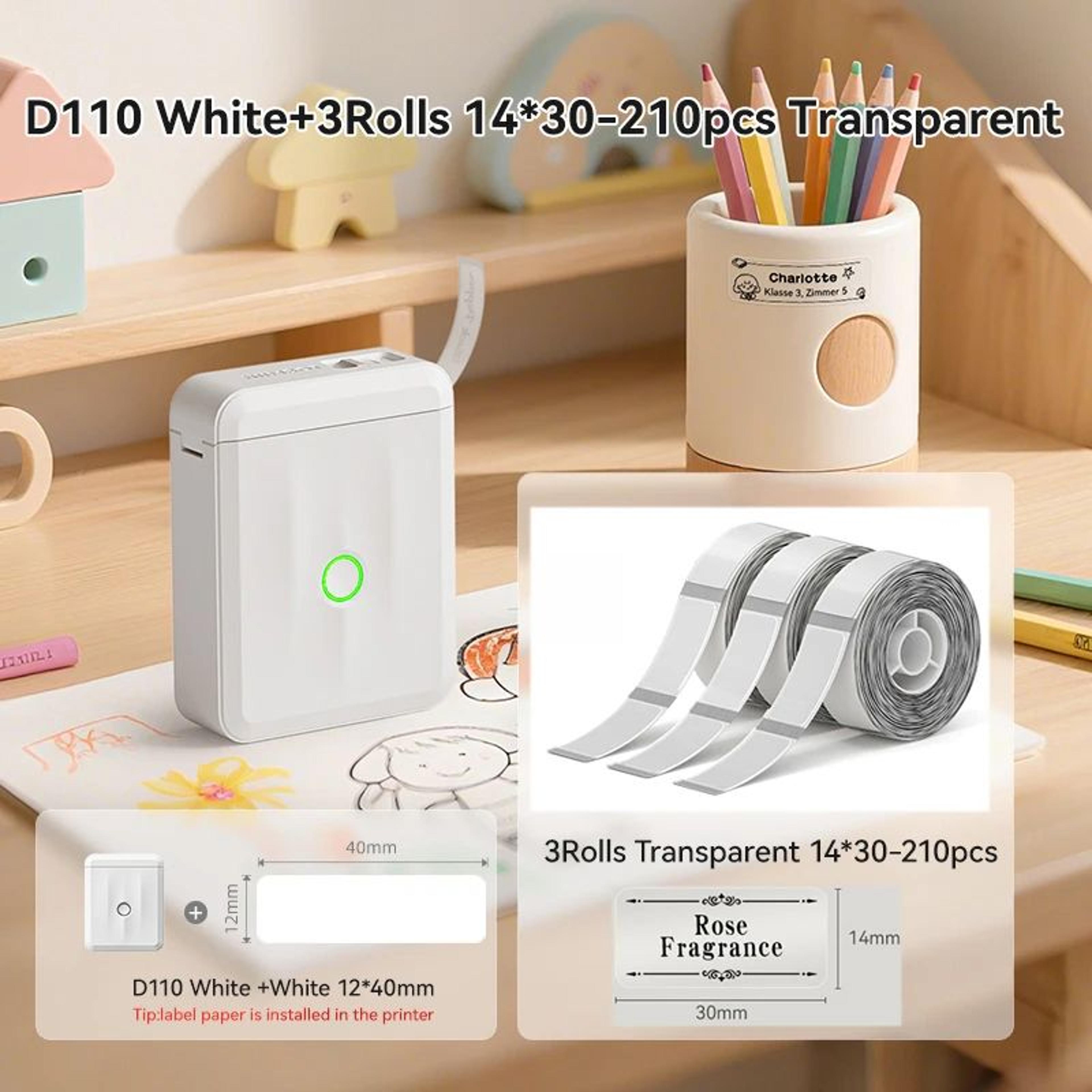 NIIMBOT D110 Portable Thermal Label Maker With Tape 14