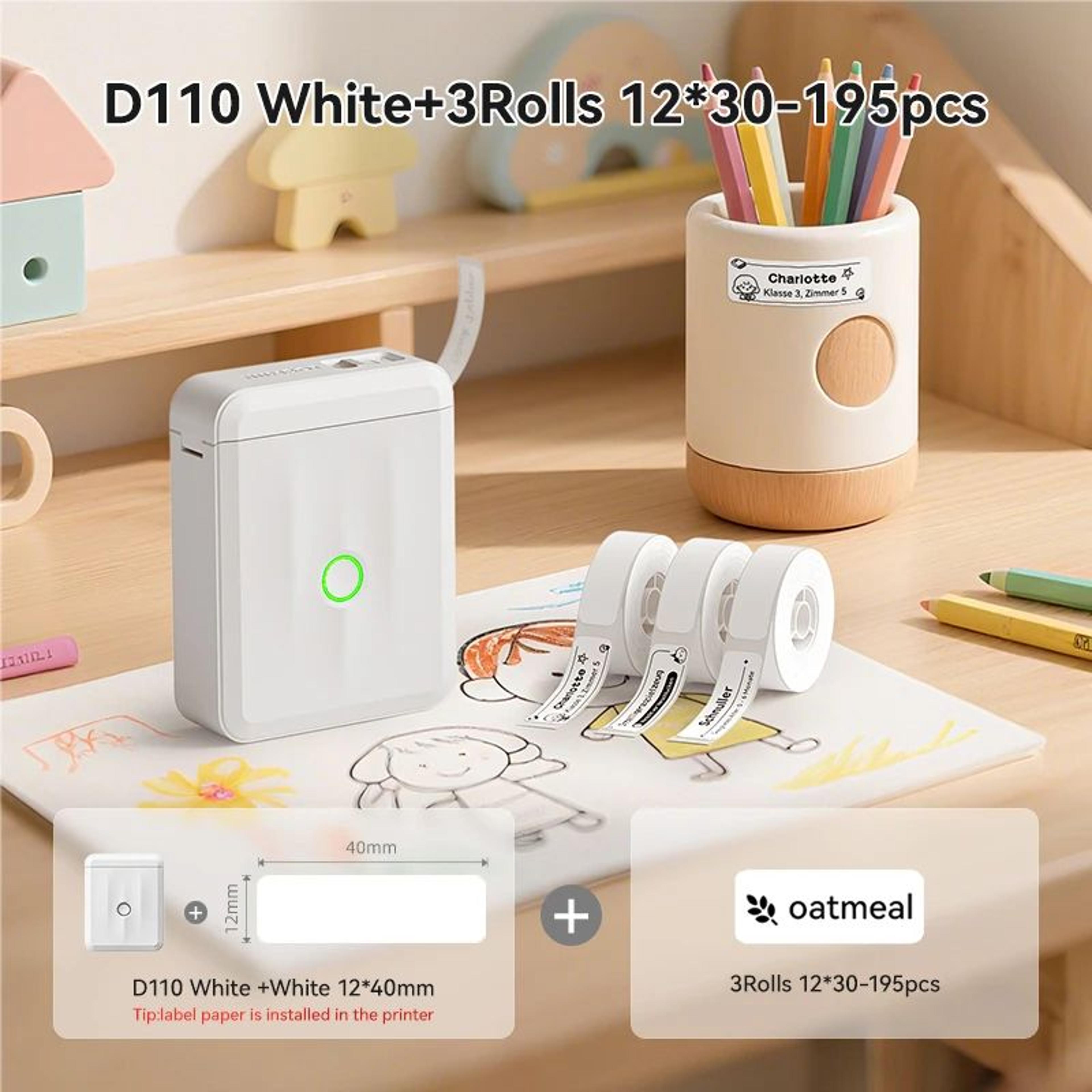 NIIMBOT D110 Portable Thermal Label Maker With Tape 10