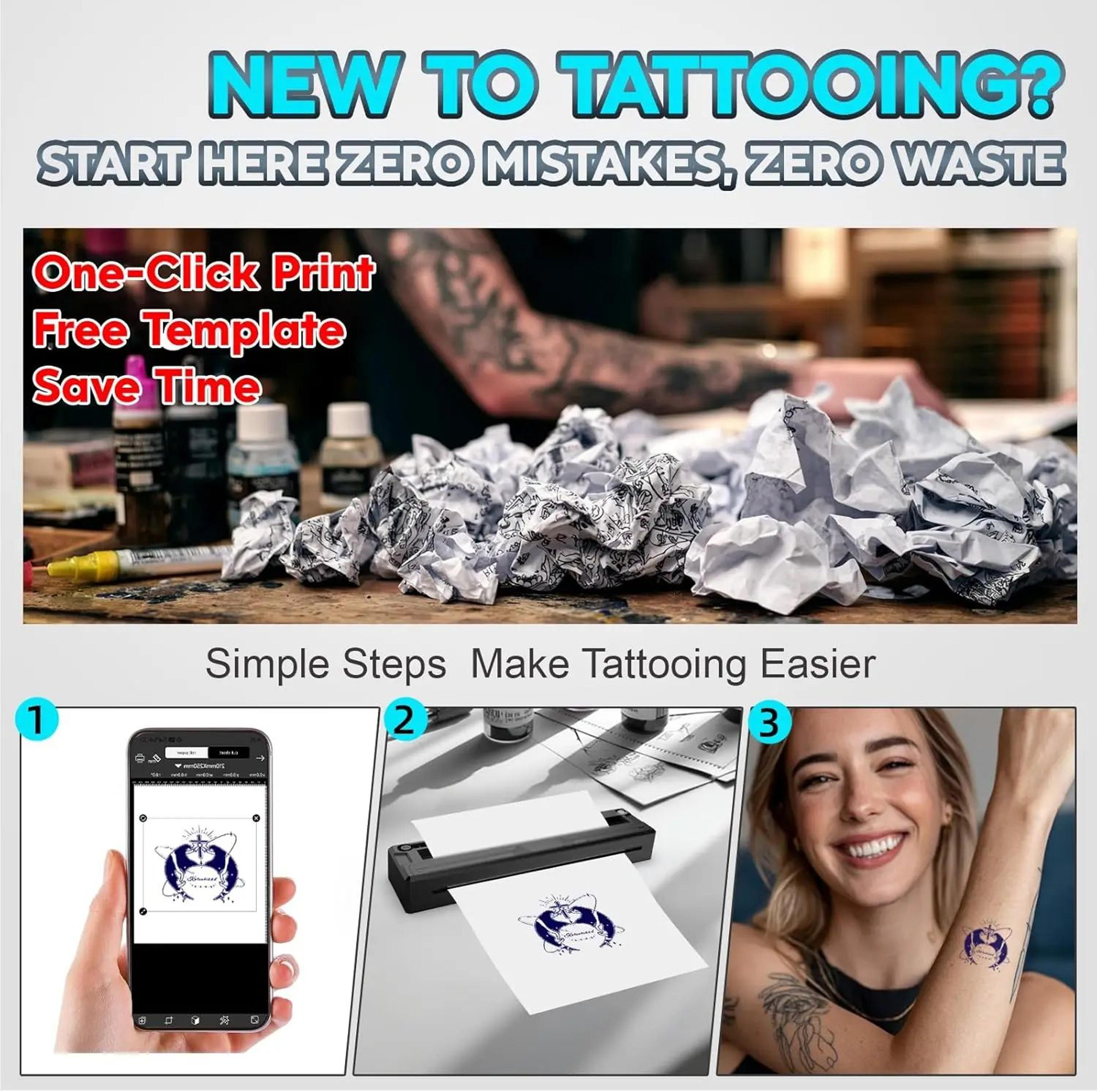 Portable Bluetooth A4 Tattoo Stencil Printer For Phone Tablet And PC 3
