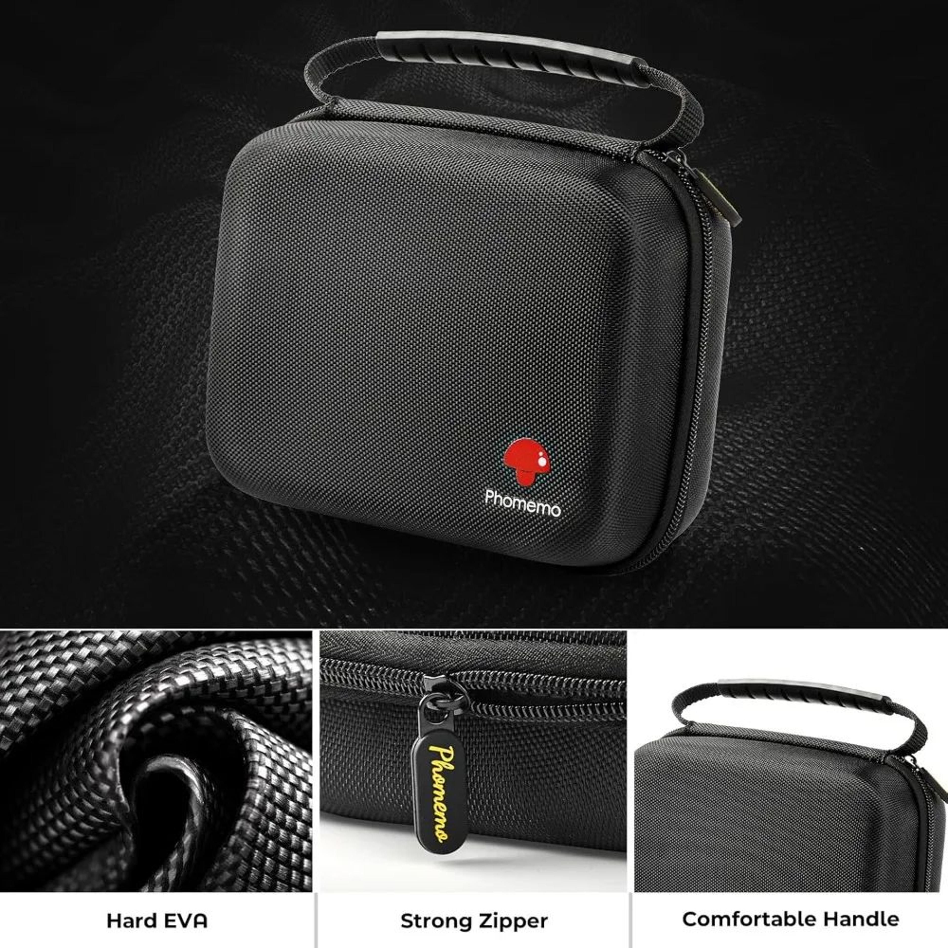 Portable Label Printer Storage Case With Mesh Accessory Pocket 3
