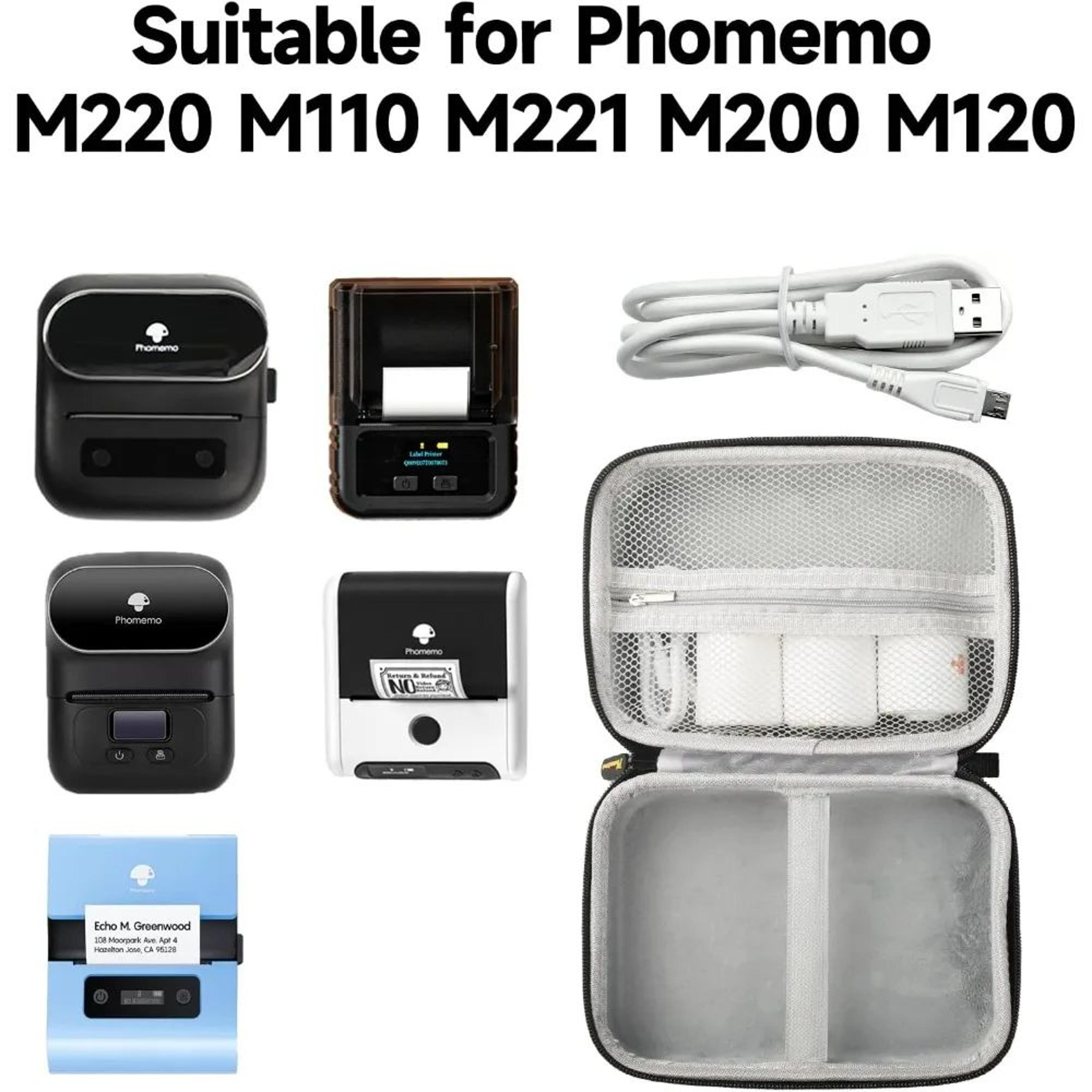Portable Label Printer Storage Case With Mesh Accessory Pocket 1
