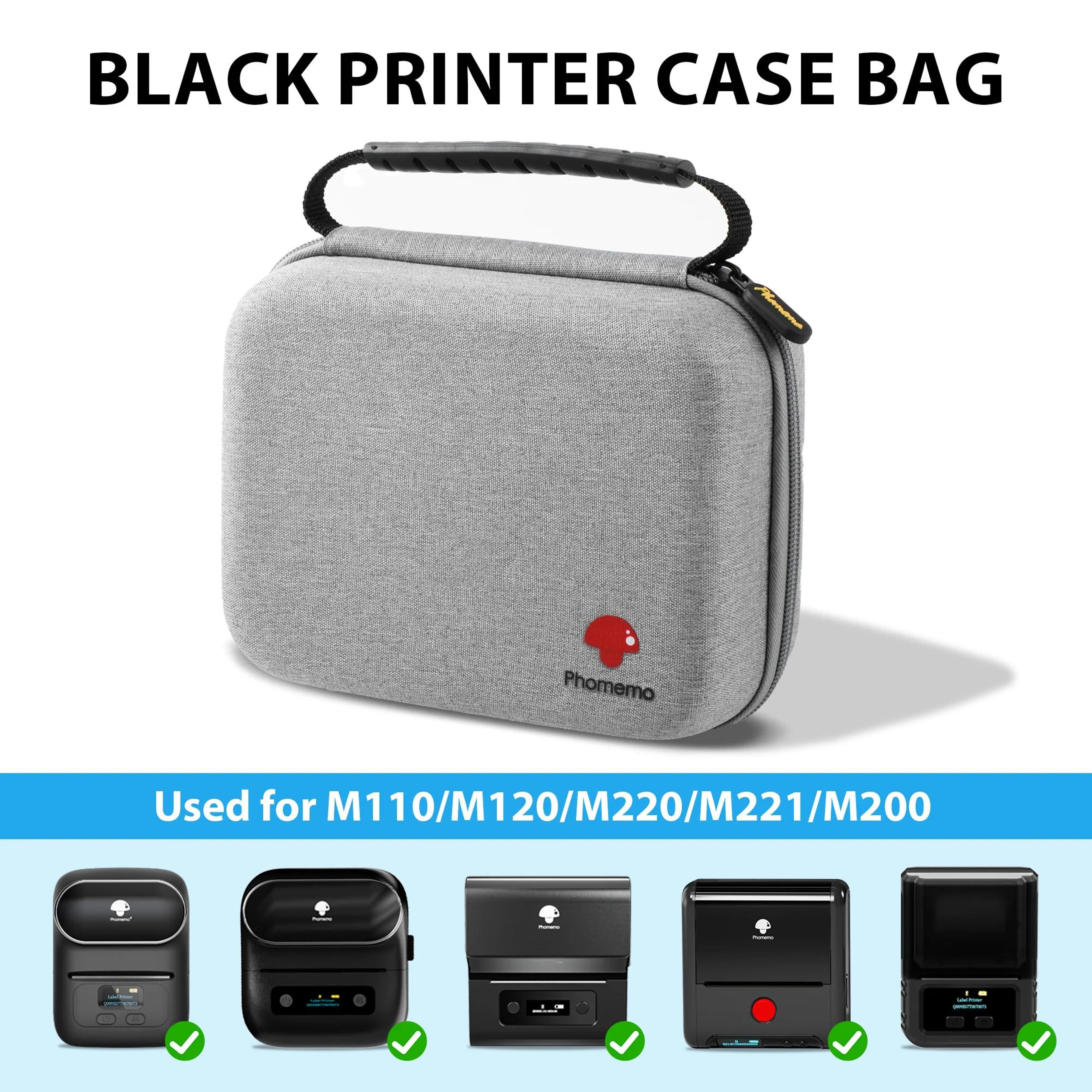 Portable Label Printer Storage Case With Mesh Accessory Pocket 7