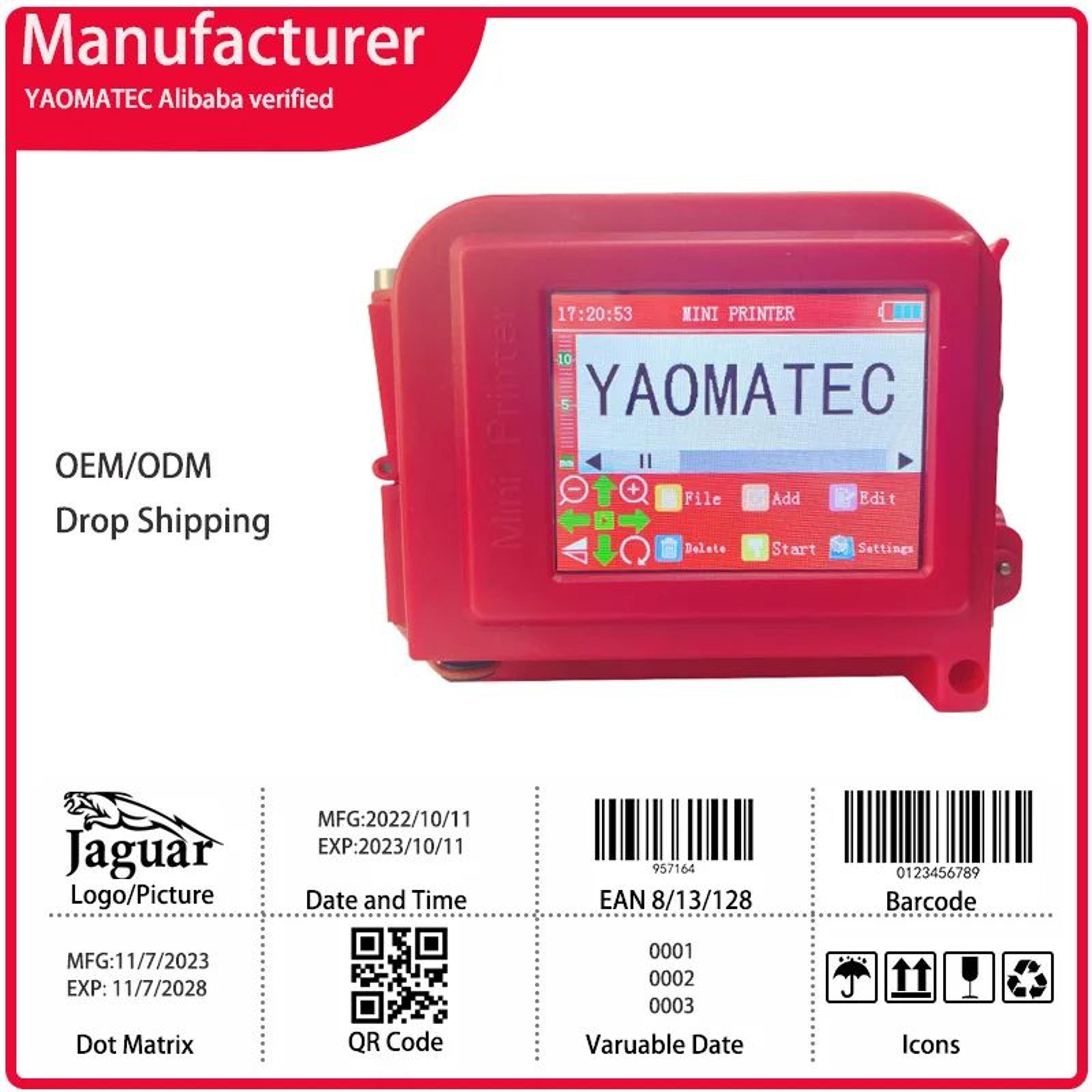 Mini Handheld Inkjet Printer For QR Codes Batch Numbers And Dates 1