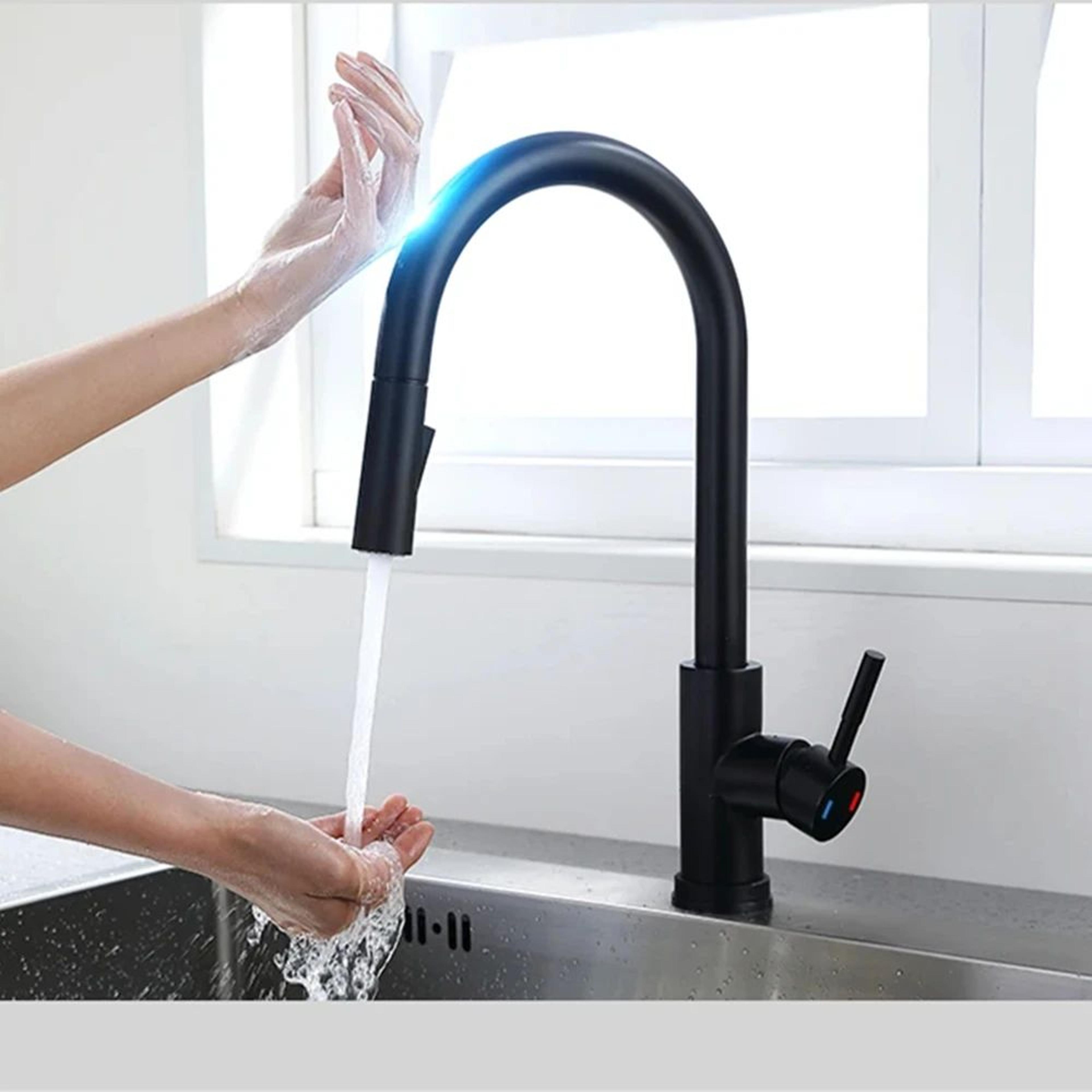 DQOK Stainless Steel Pull Out Kitchen Mixer Faucet With Smart Control 3