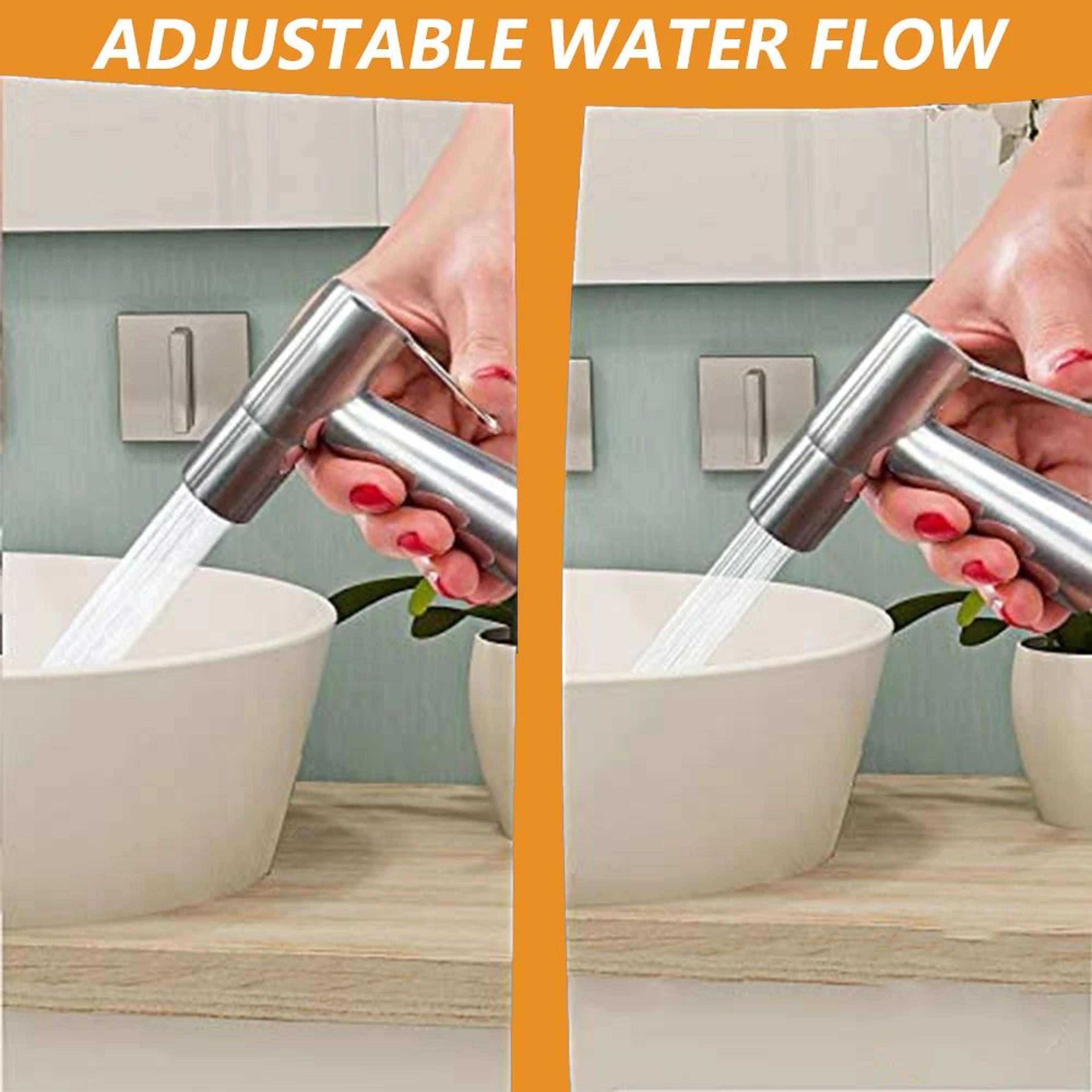 Black Stainless Steel Handheld Toilet Bidet Sprayer Set With Hose 4