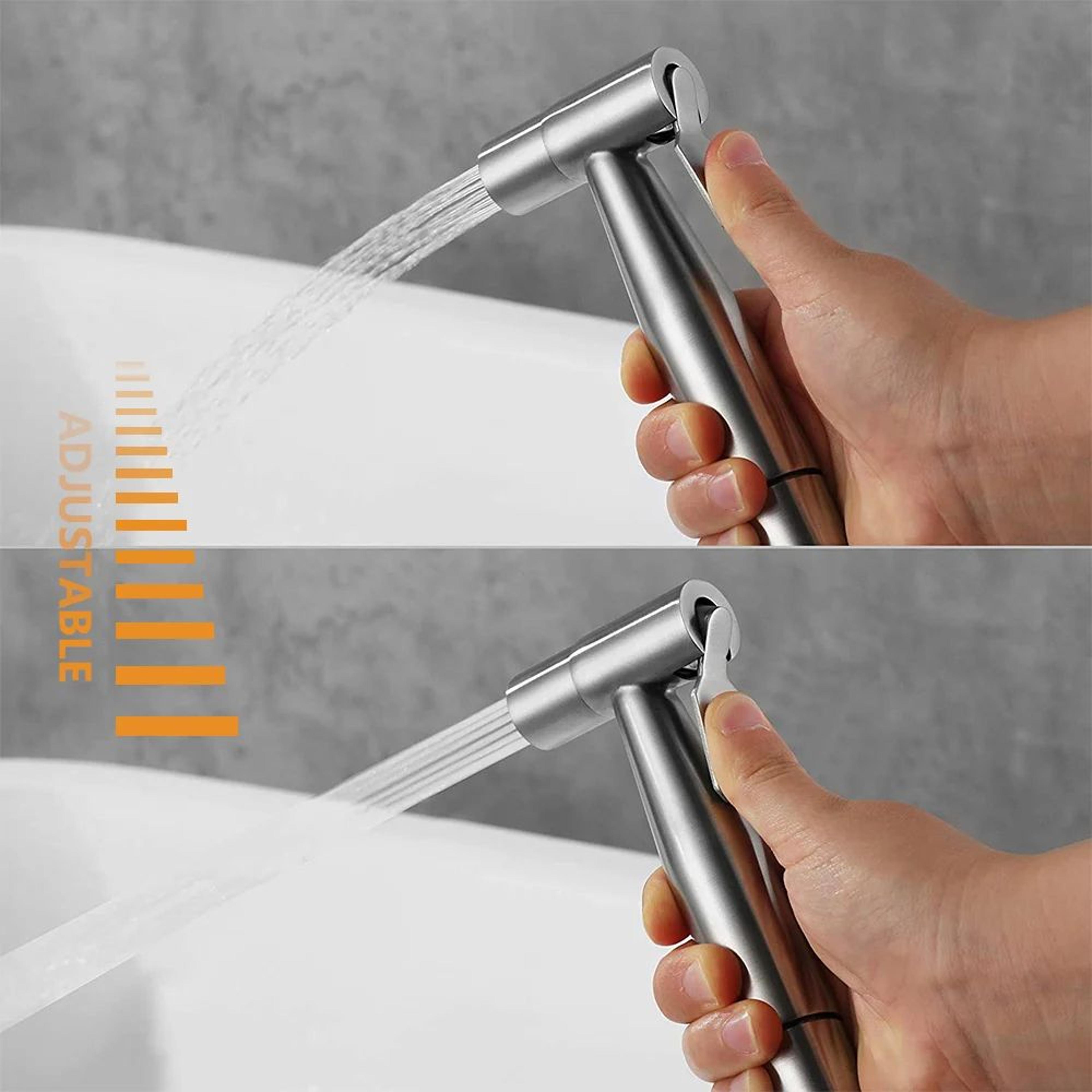 Black Stainless Steel Handheld Toilet Bidet Sprayer Set With Hose 6