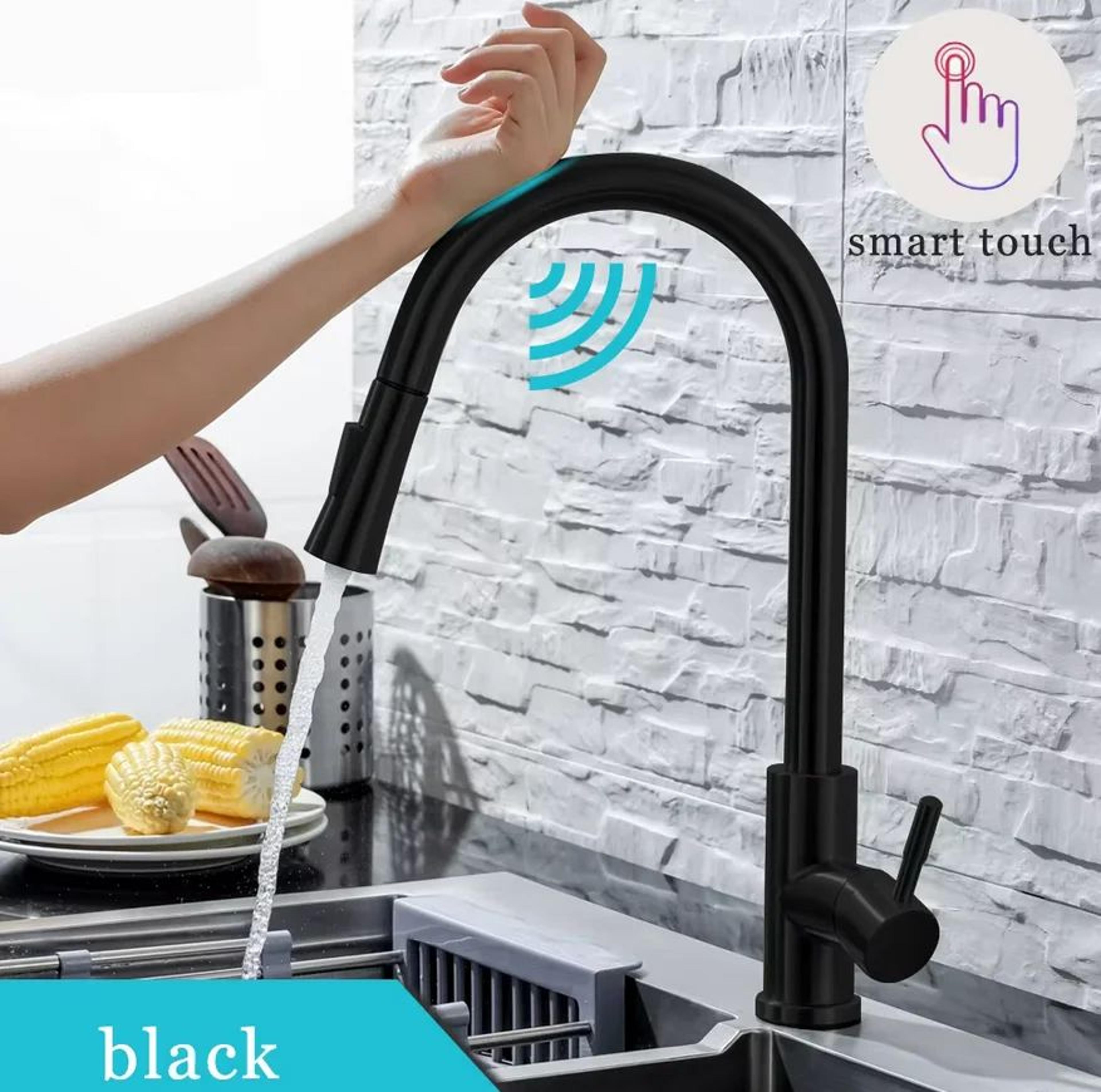 DQOK Smart Kitchen Mixer Faucet With Pull Out Sprayer And Sensor Control 6