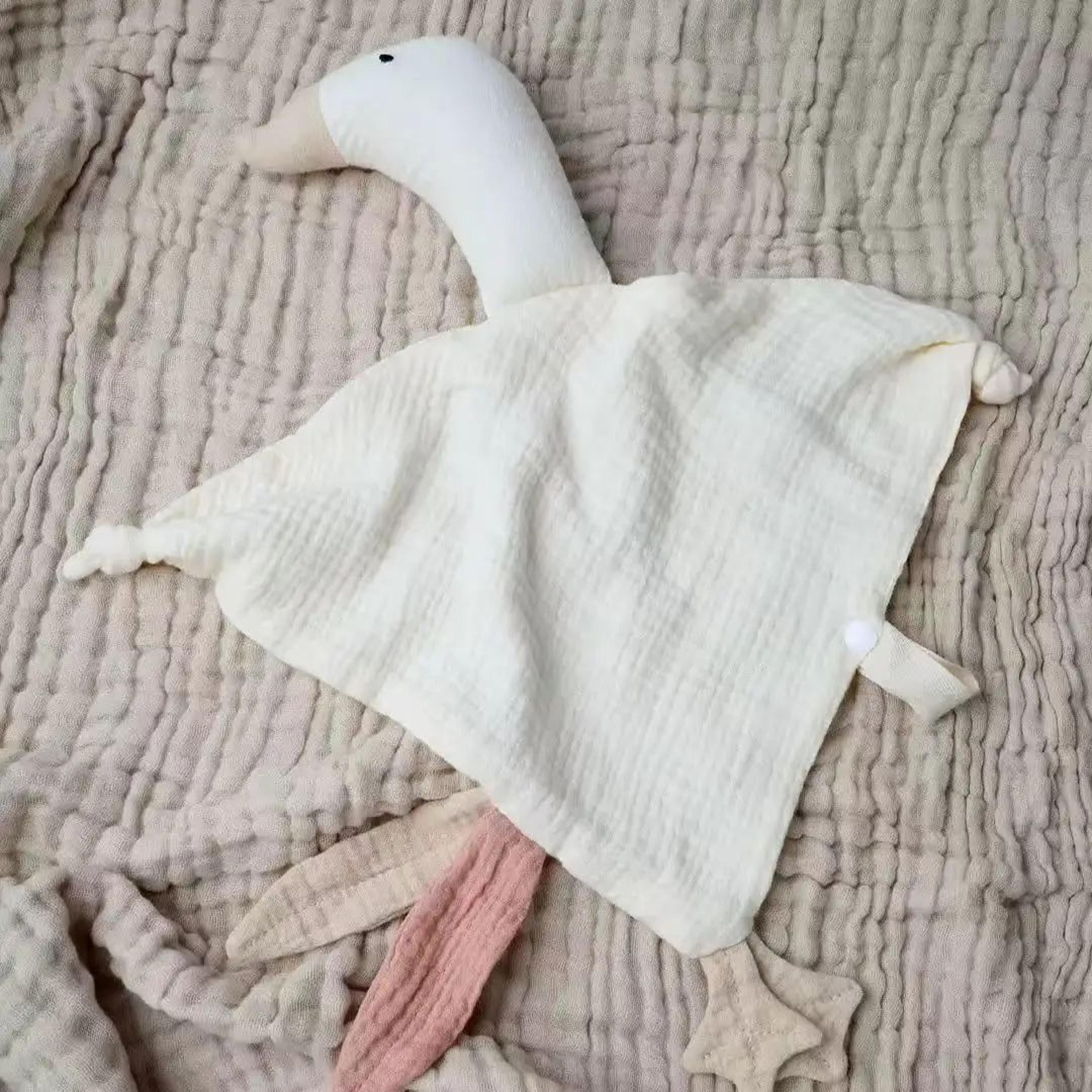 Cute Swan Baby Cotton Comfort Blanket With Cartoon Doll Design 5