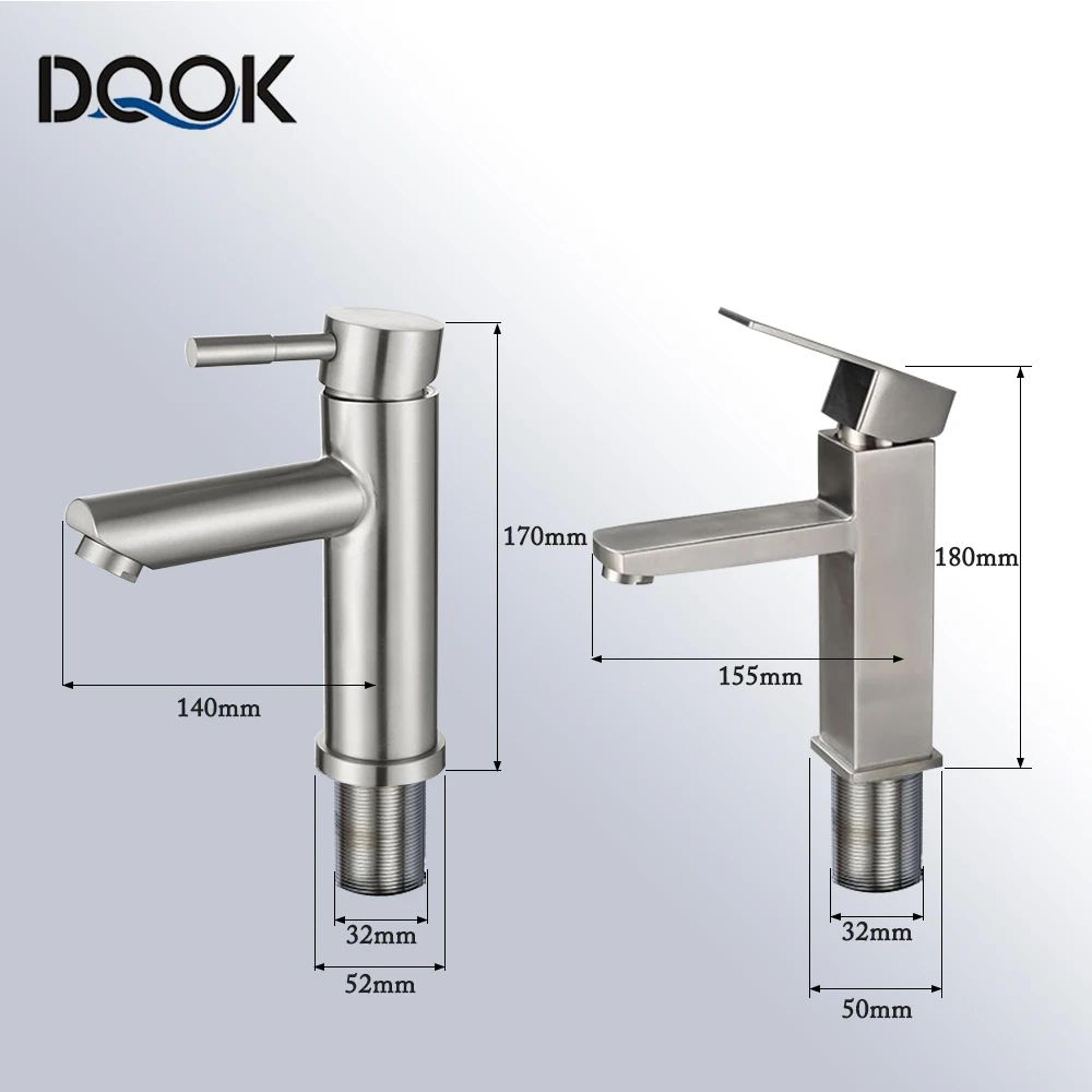 Matte Black Bathroom Basin Mixer Faucet With Hot And Cold Water 5