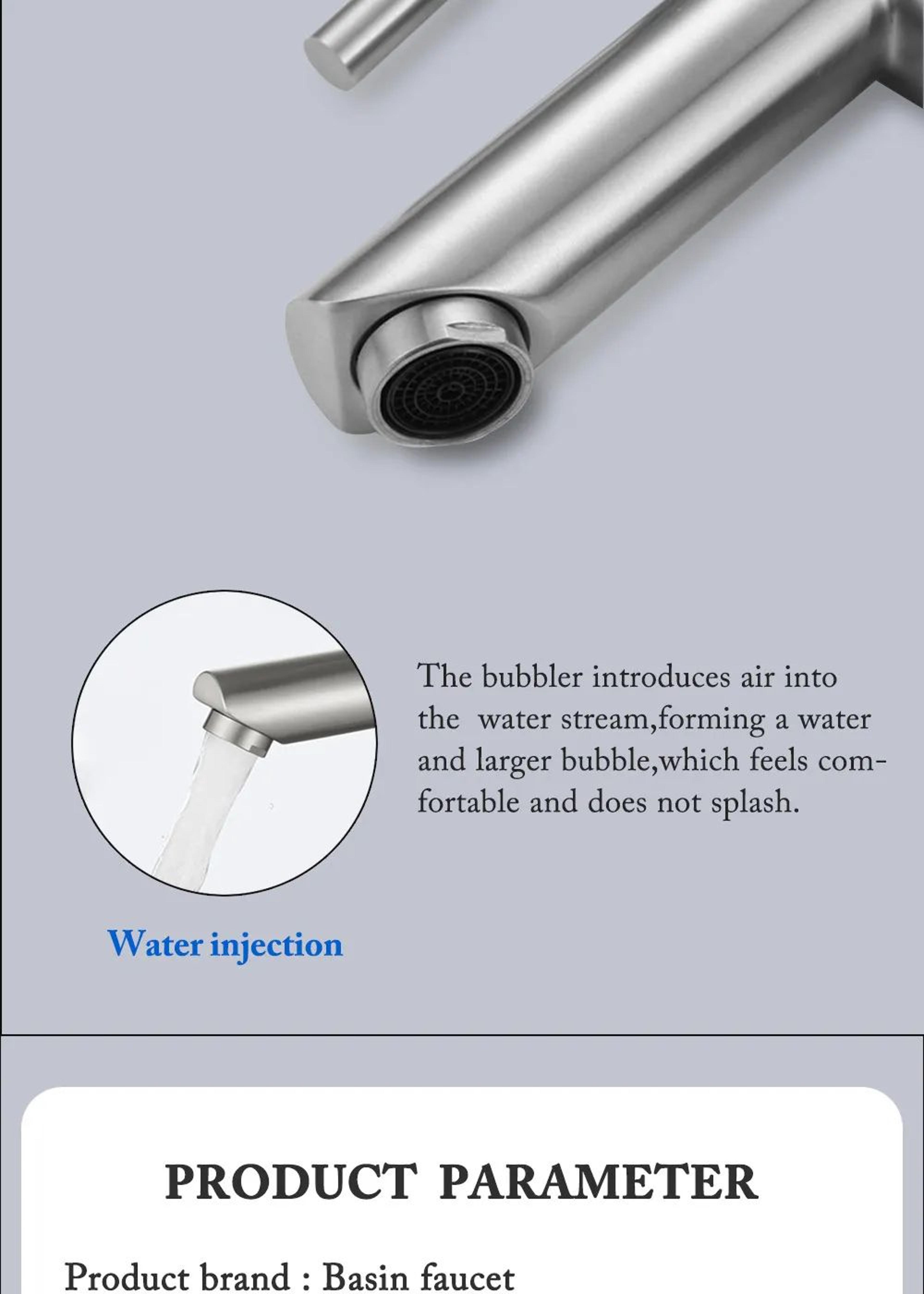 Matte Black Bathroom Basin Mixer Faucet With Hot And Cold Water 7