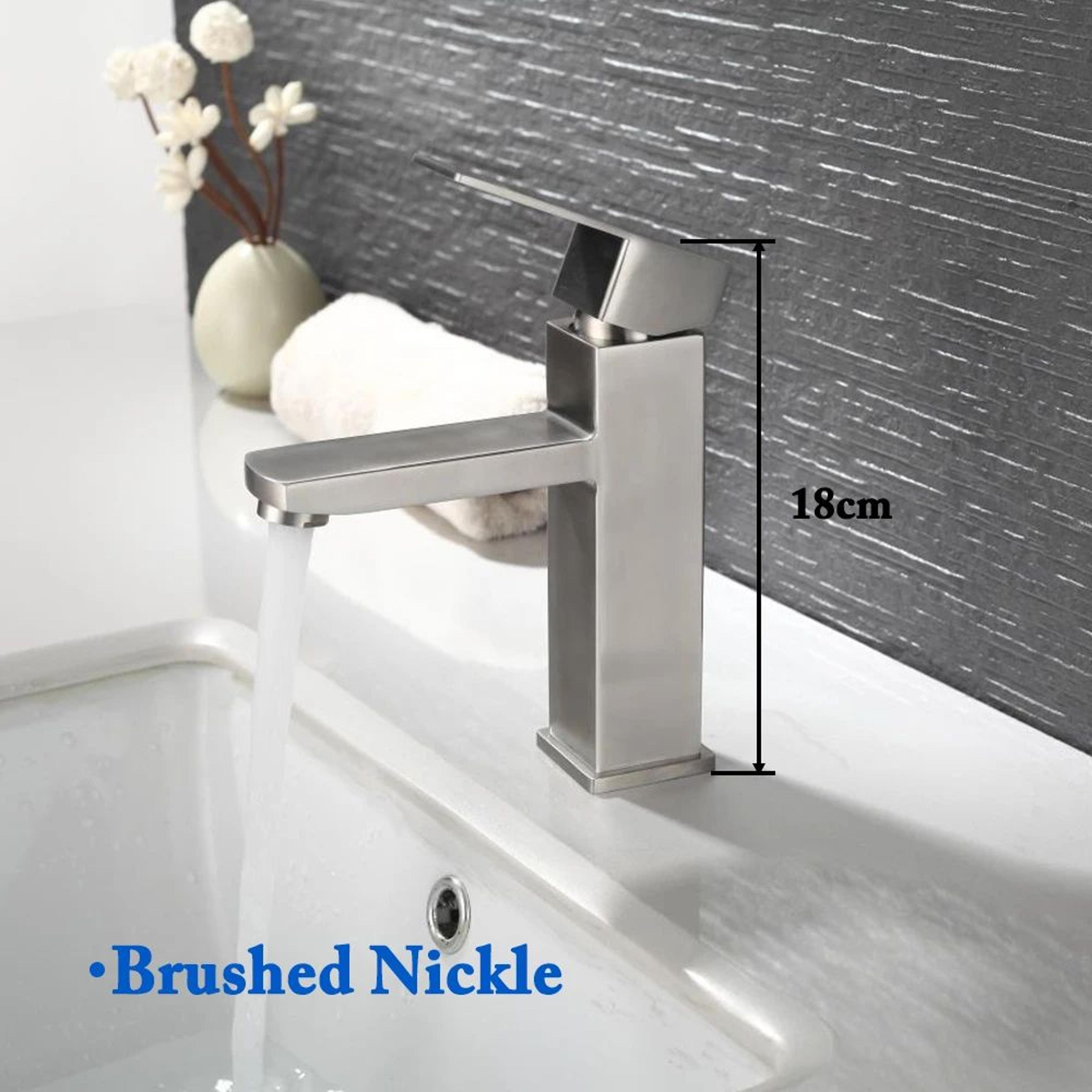 Matte Black Bathroom Basin Mixer Faucet With Hot And Cold Water 8