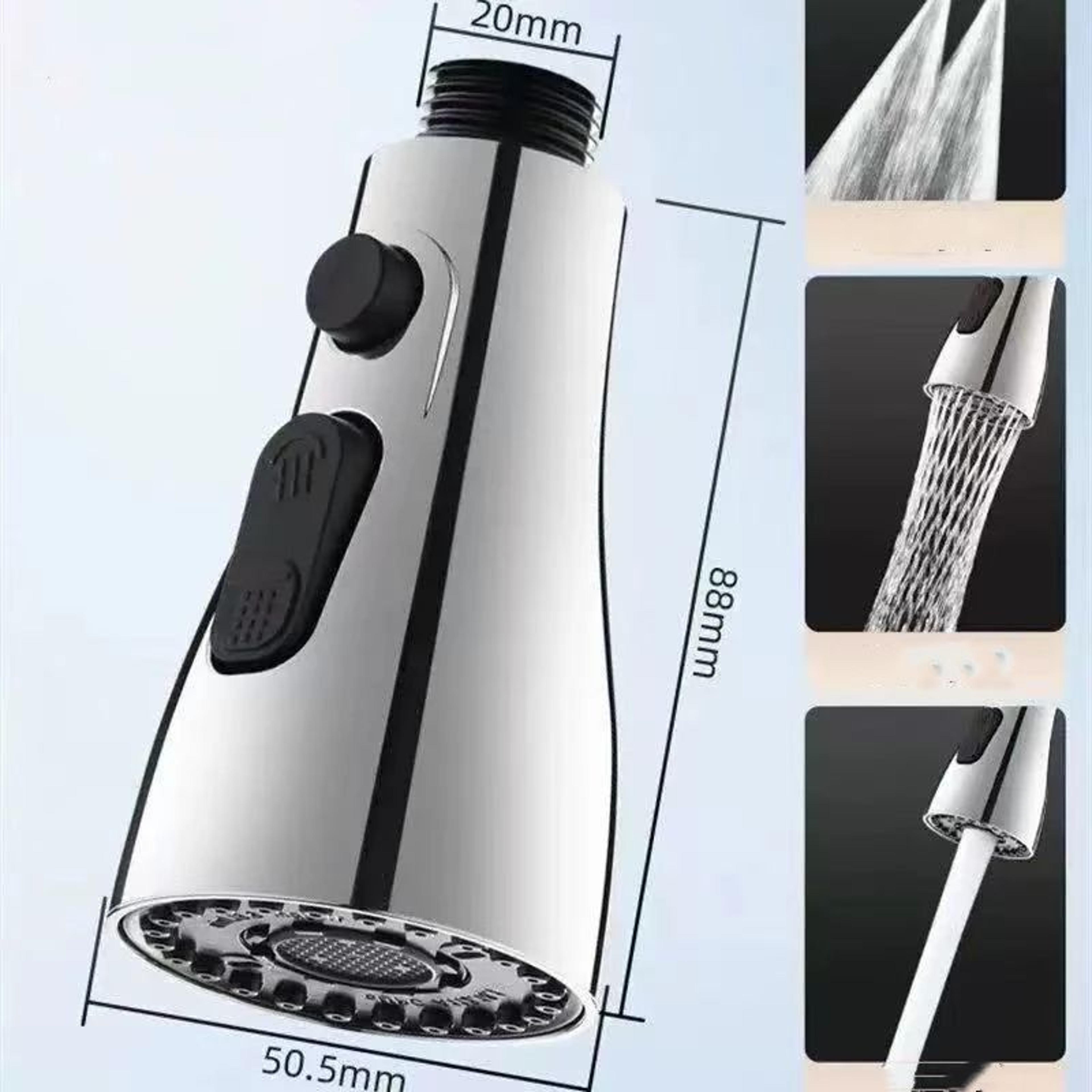 3 Mode Pull Out Faucet Sprayer Head With Half Inch Connection 1