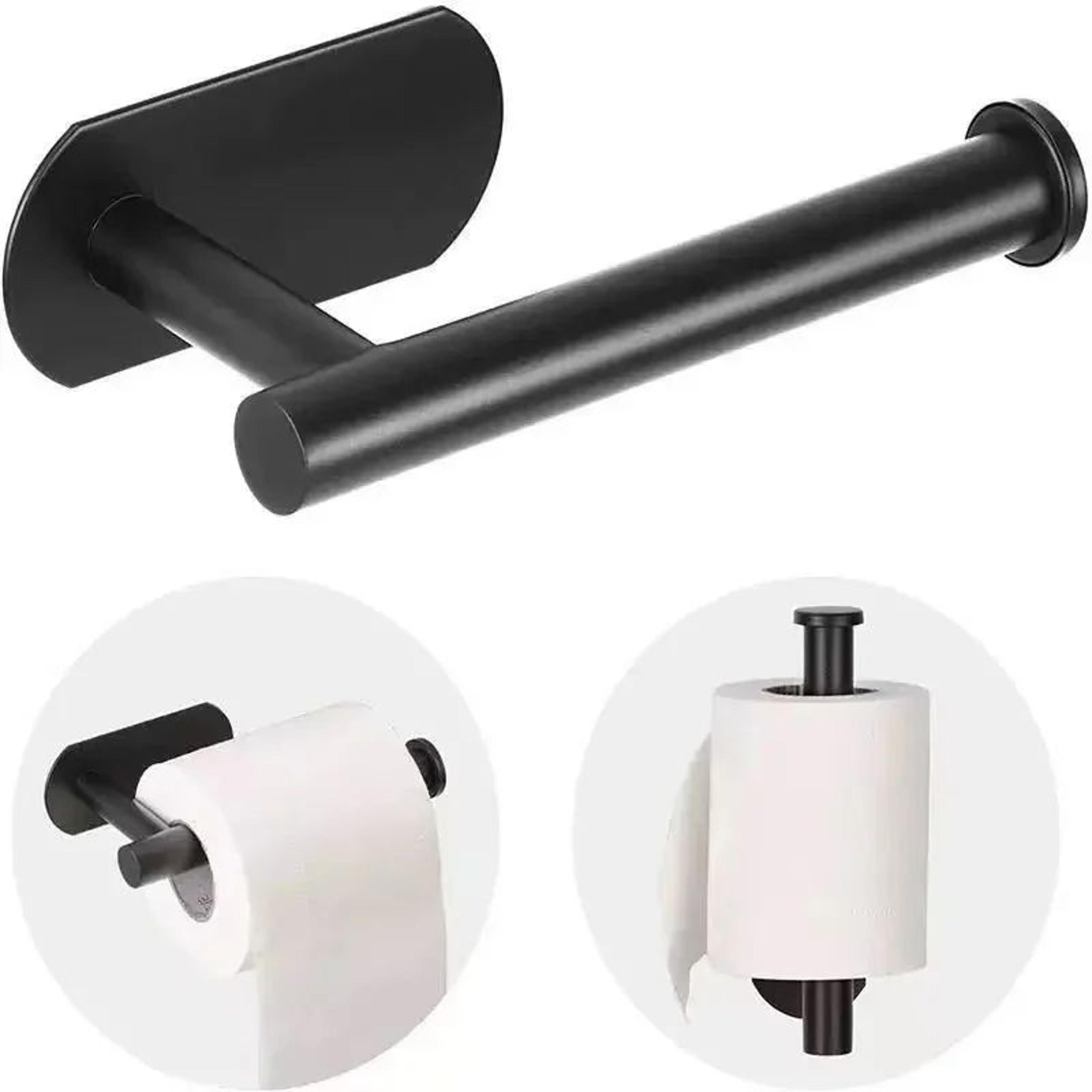 Matte Black 304 Stainless Steel Wall Mounted Toilet Paper Holder 6