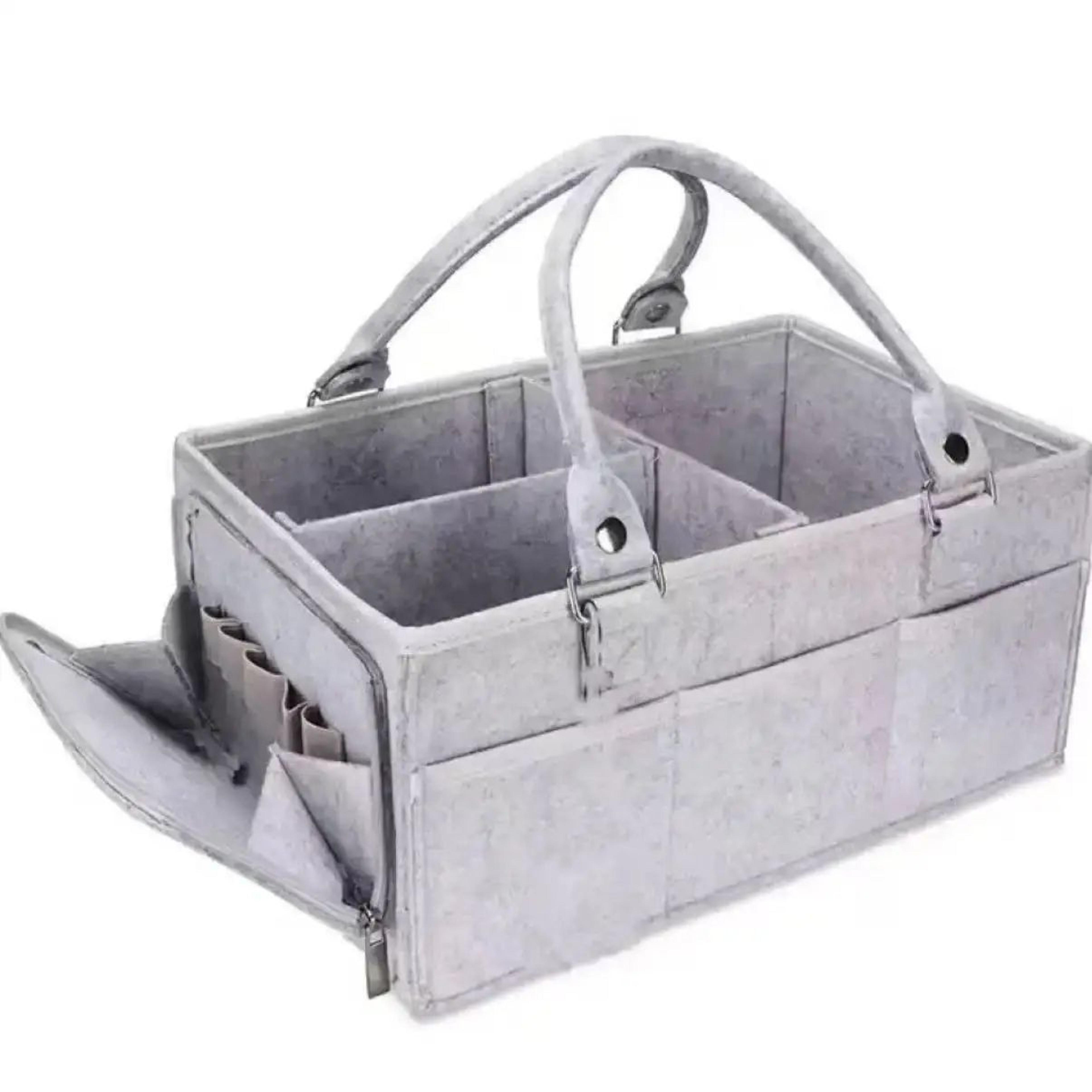 Large Capacity Felt Baby Diaper Storage Bag For Toys And Nursery Essentials 1