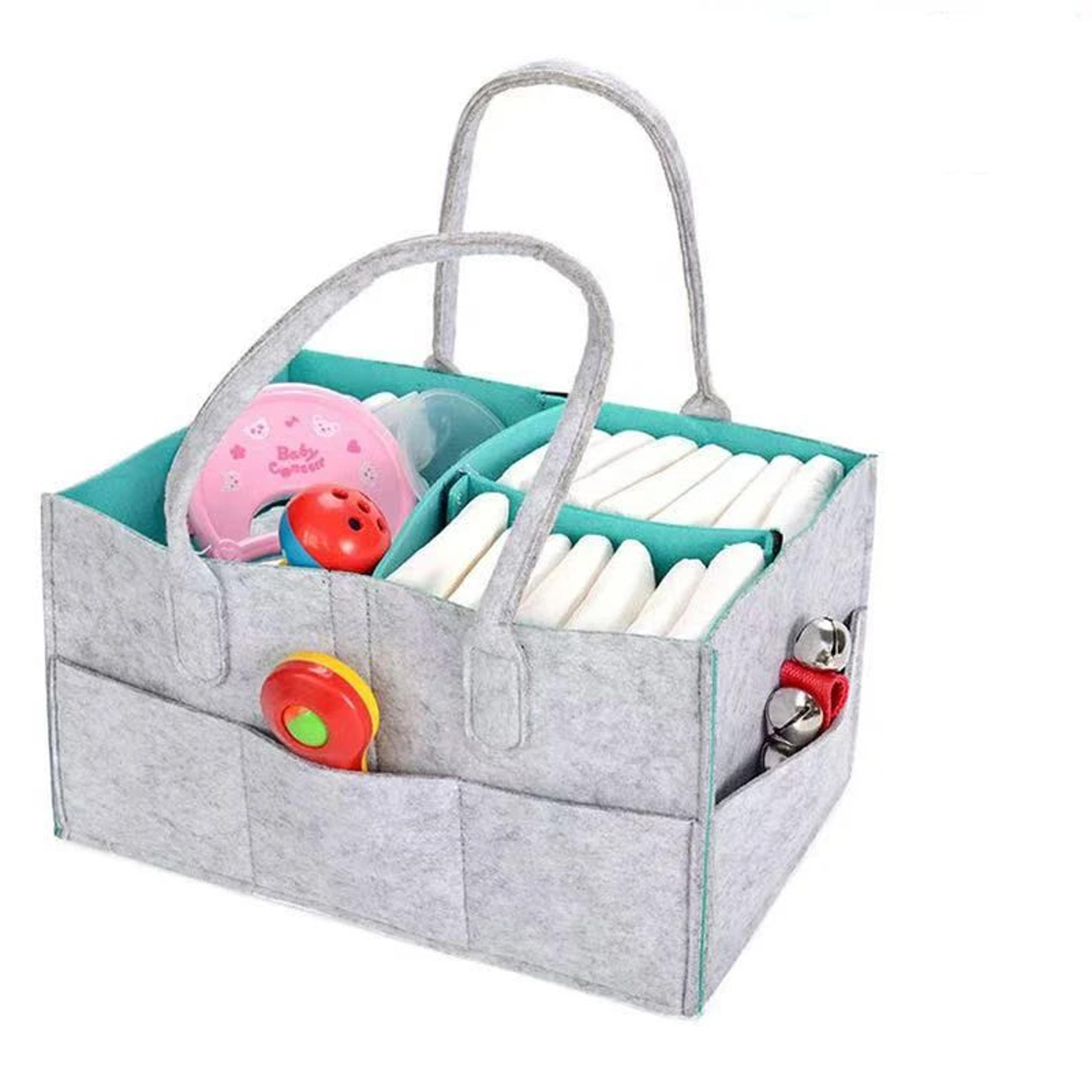 Large Capacity Felt Baby Diaper Storage Bag For Toys And Nursery Essentials 3