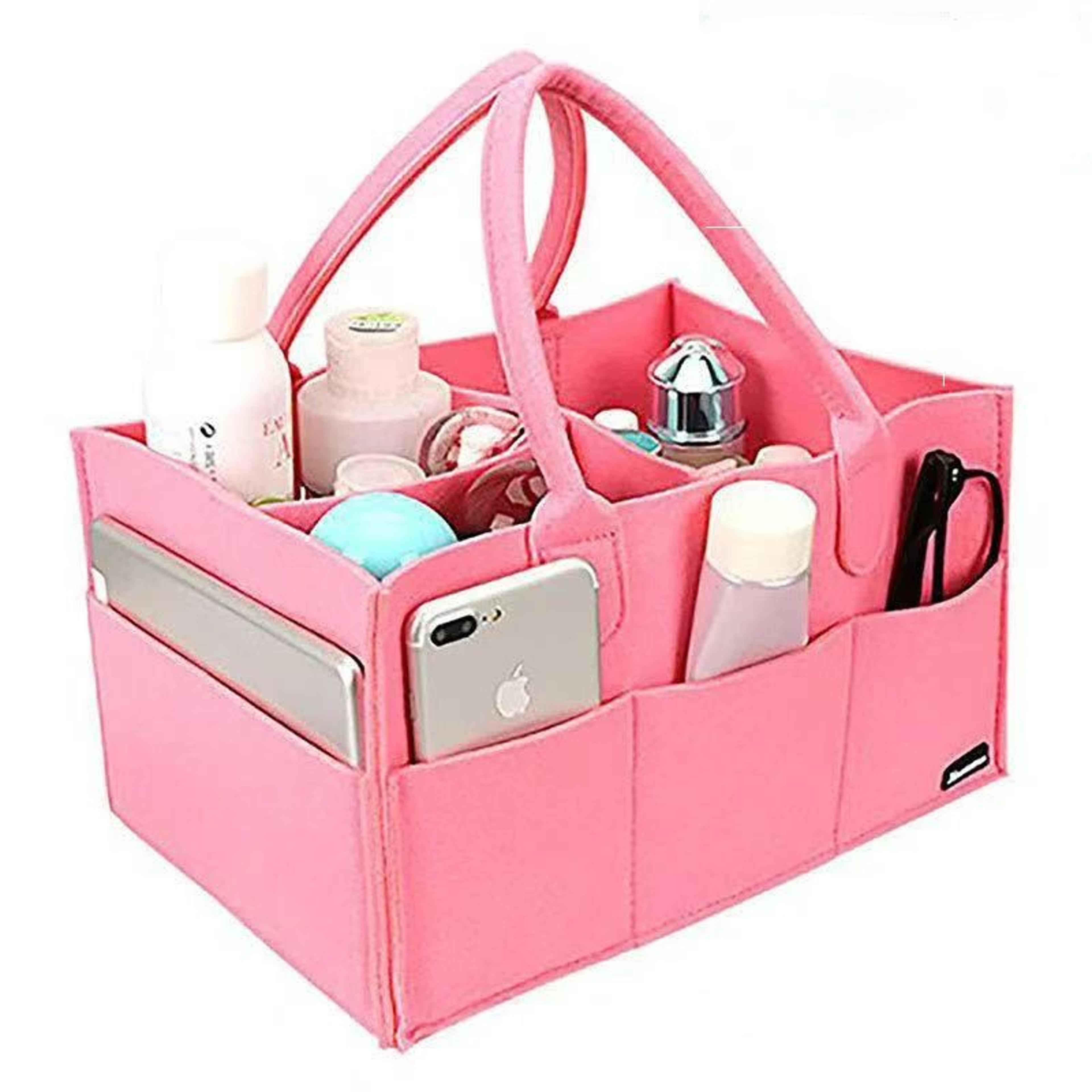 Large Capacity Felt Baby Diaper Storage Bag For Toys And Nursery Essentials 4