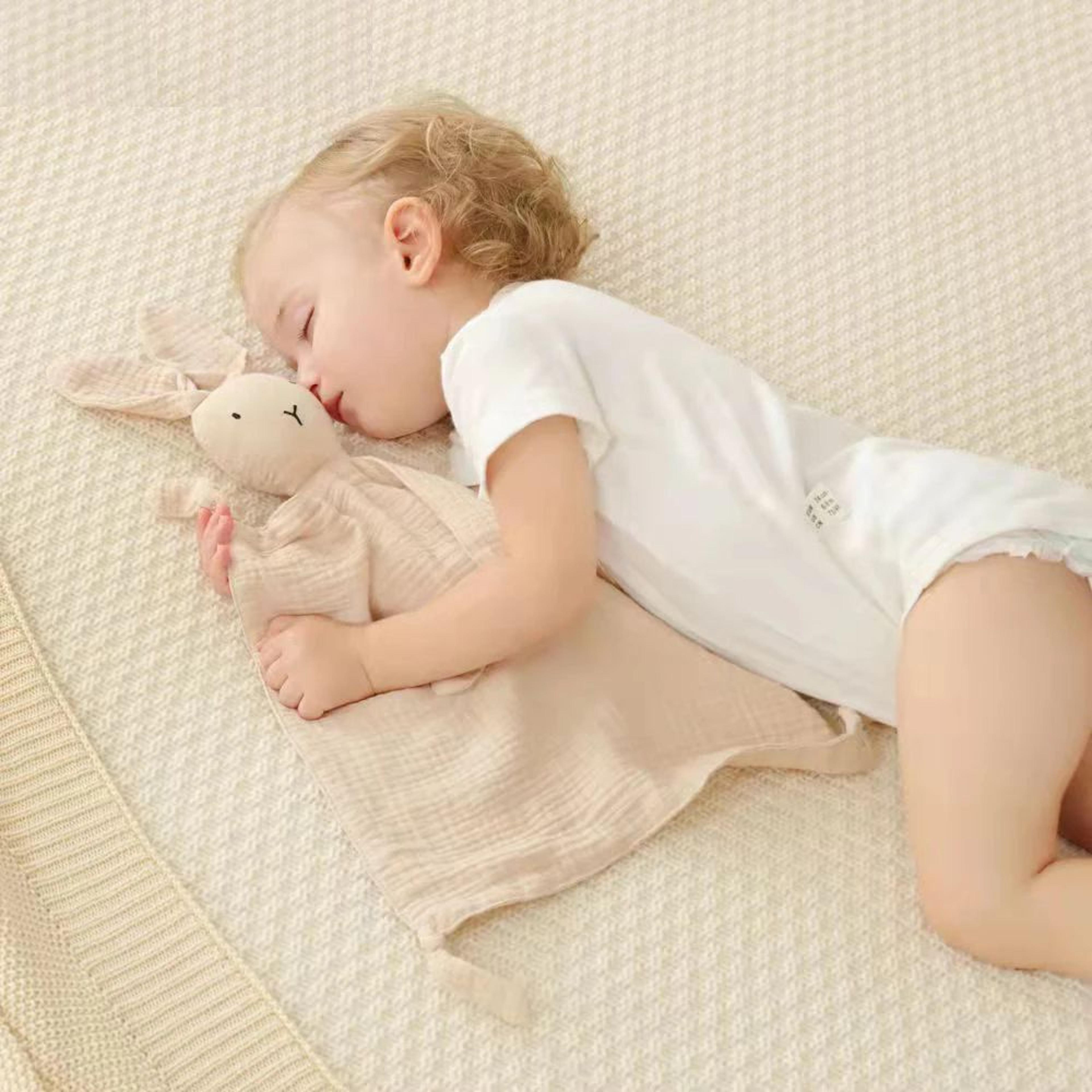 Soft Cotton Muslin Baby Comforter Blanket And Cuddle Toy 5