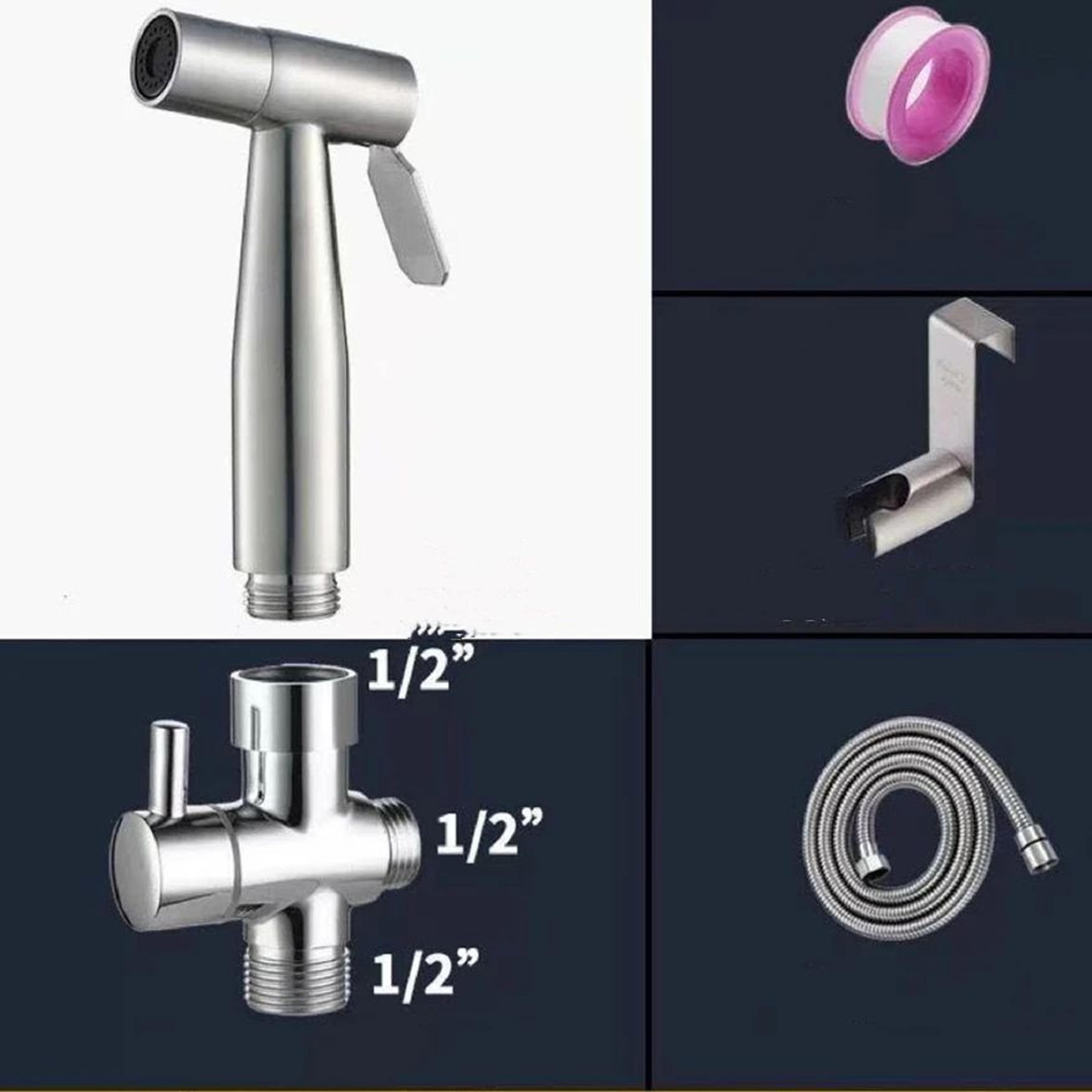 Stainless Steel Handheld Toilet Bidet Sprayer Set For Bathroom Cleansing 1