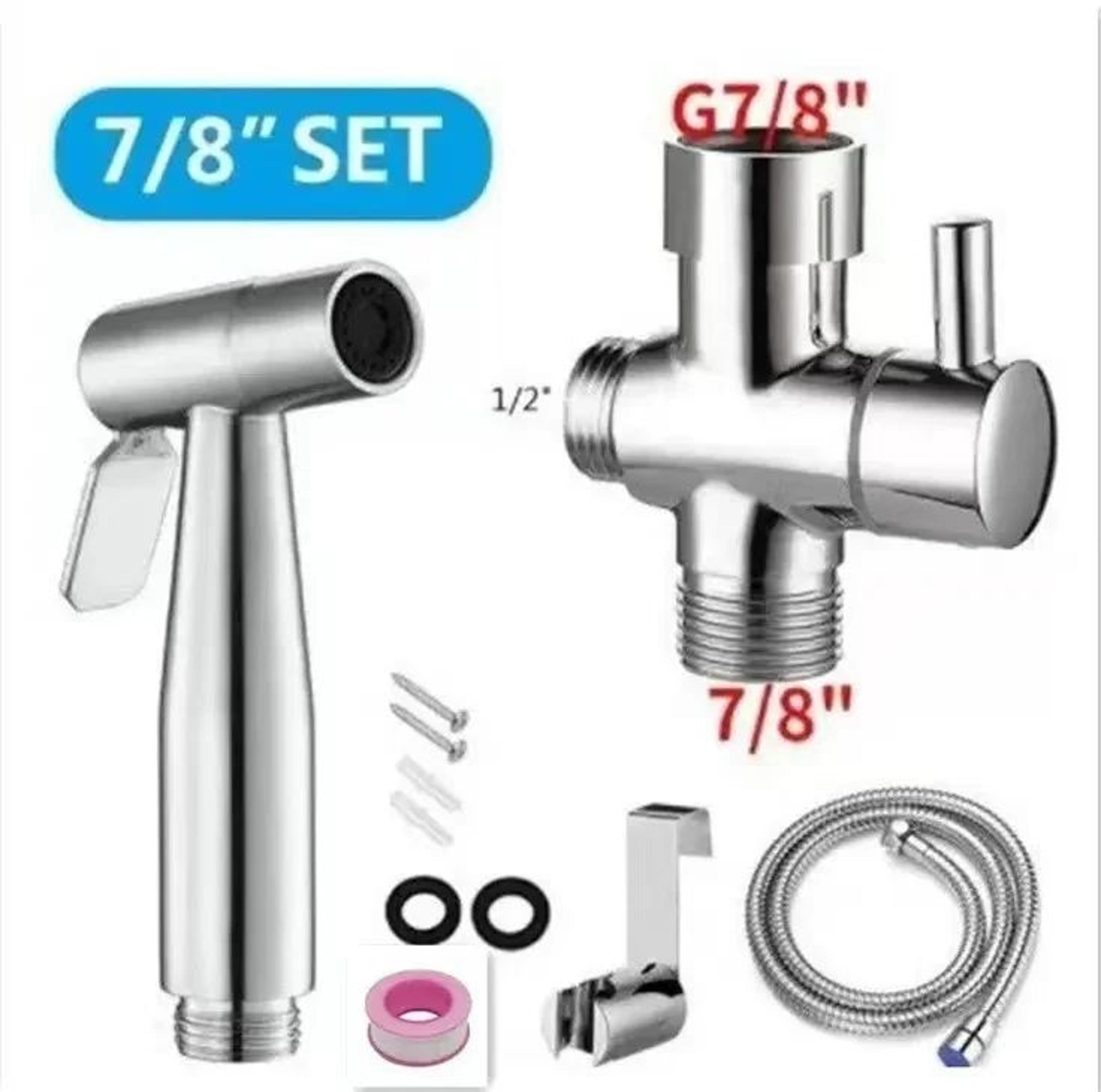 Stainless Steel Handheld Toilet Bidet Sprayer Set For Bathroom Cleansing 6