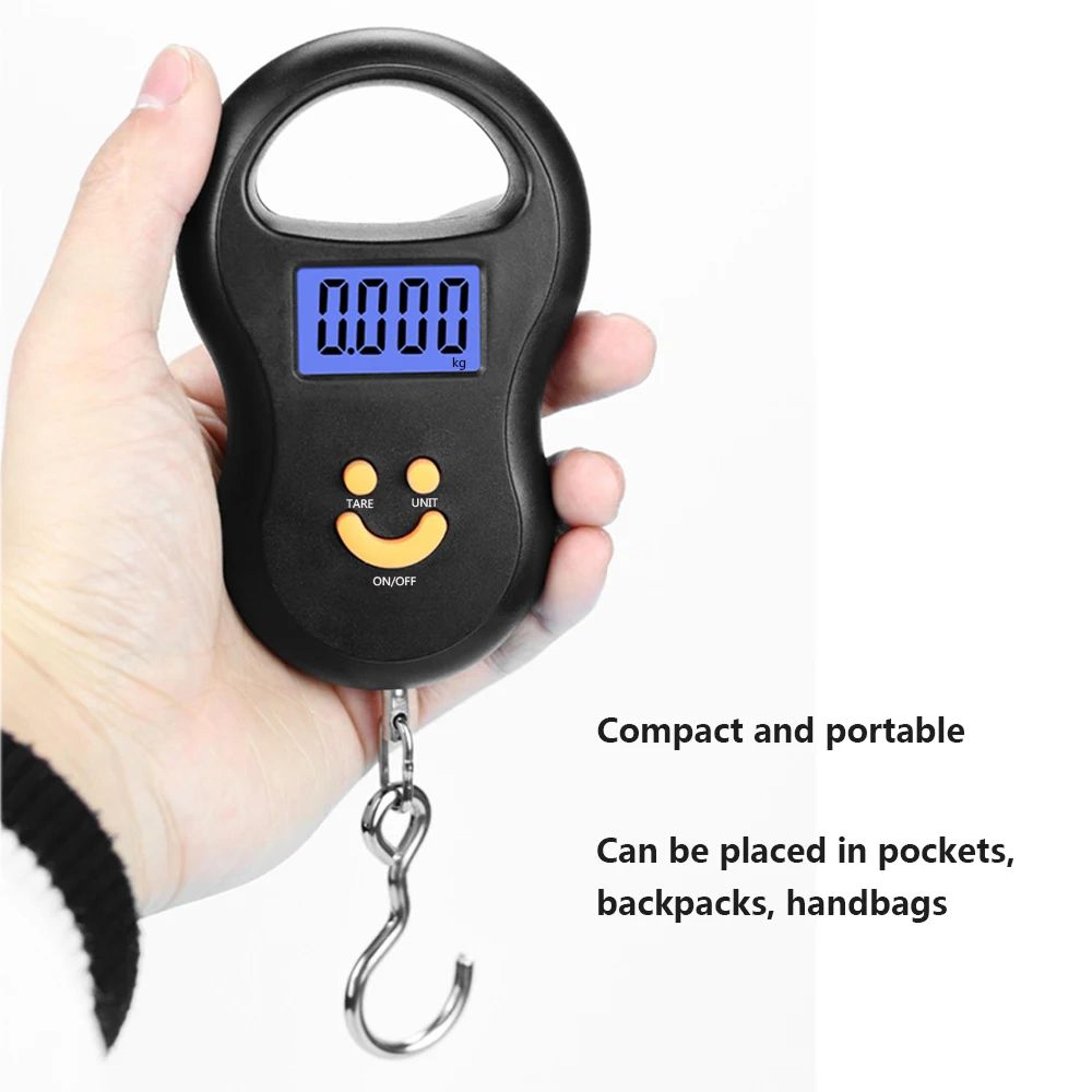 50kg Digital Hanging Scale With Backlit LCD For Luggage And Fishing 2
