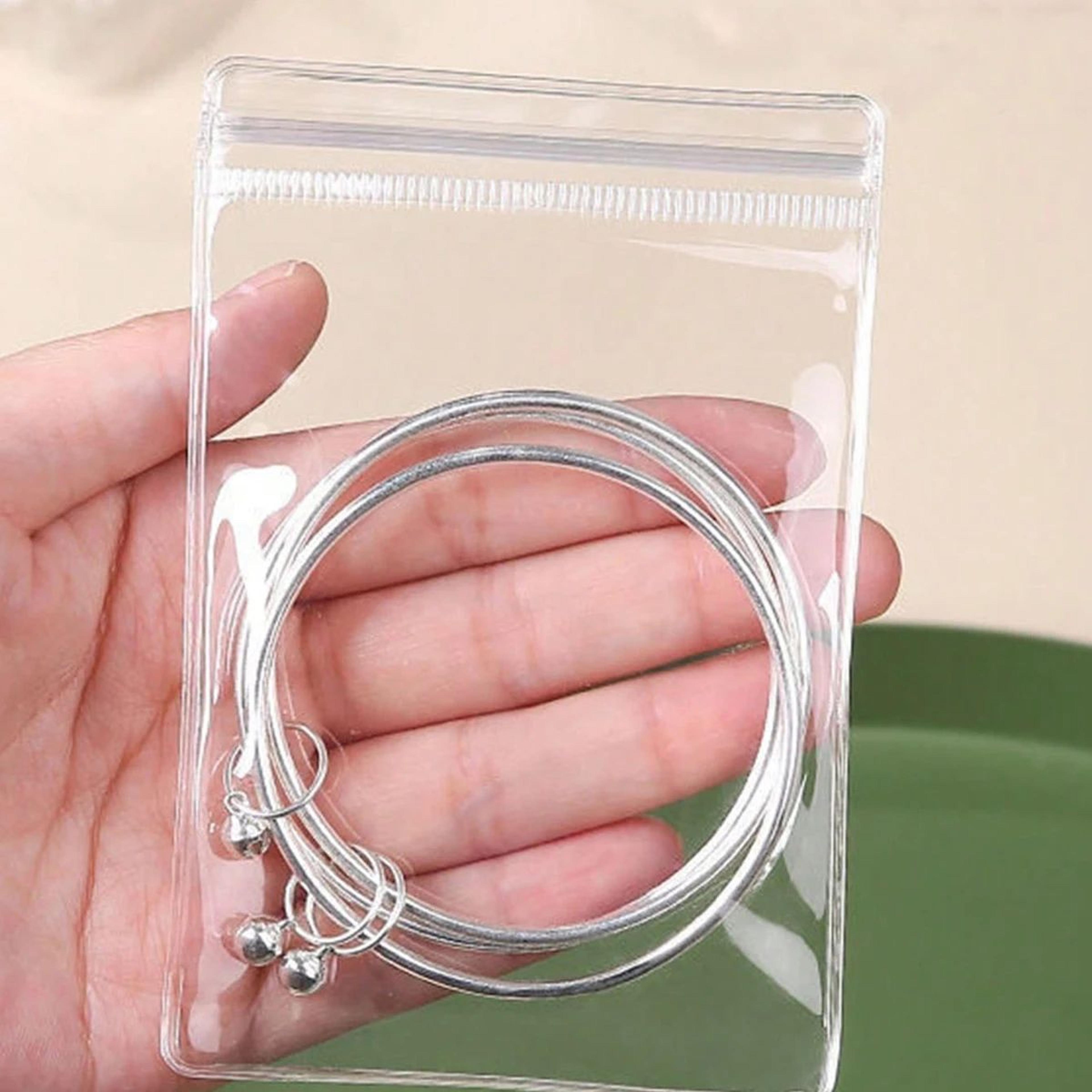 50 Piece Transparent PVC Jewelry Storage Bags For Earrings And Necklaces 2