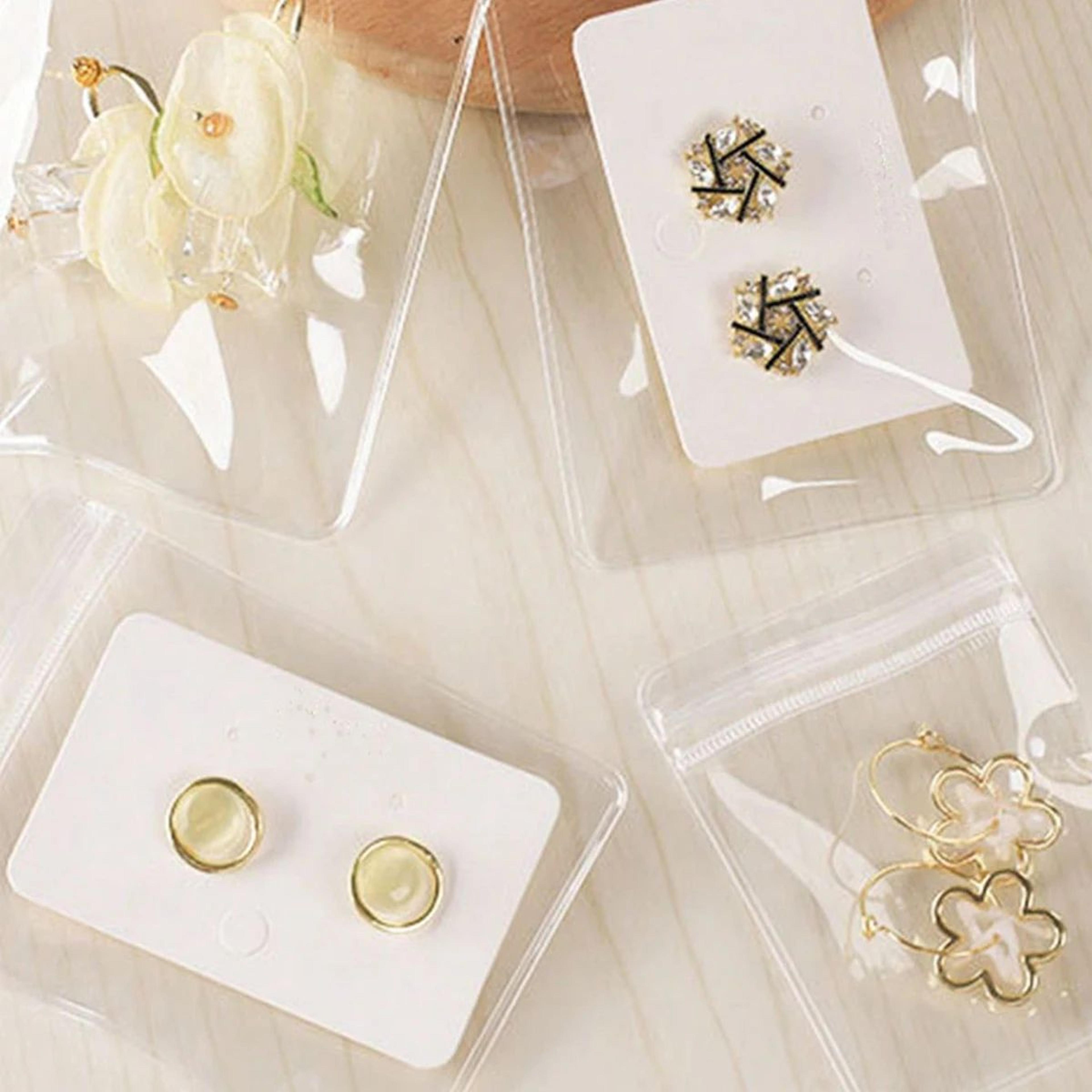 50 Piece Transparent PVC Jewelry Storage Bags For Earrings And Necklaces 5
