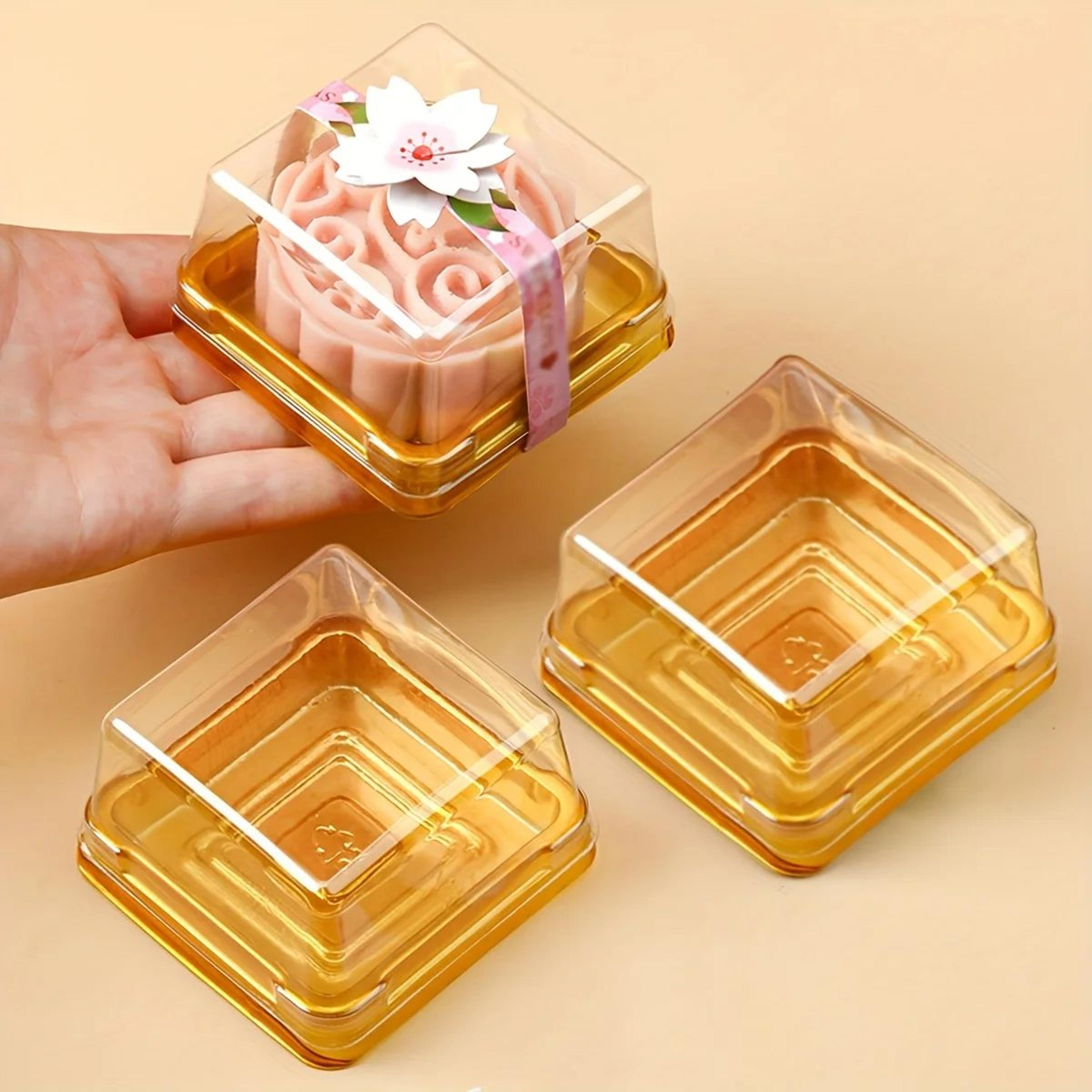 50 Piece Mini Clear Cake Boxes For Cupcakes Pastries And Party Gifts 3