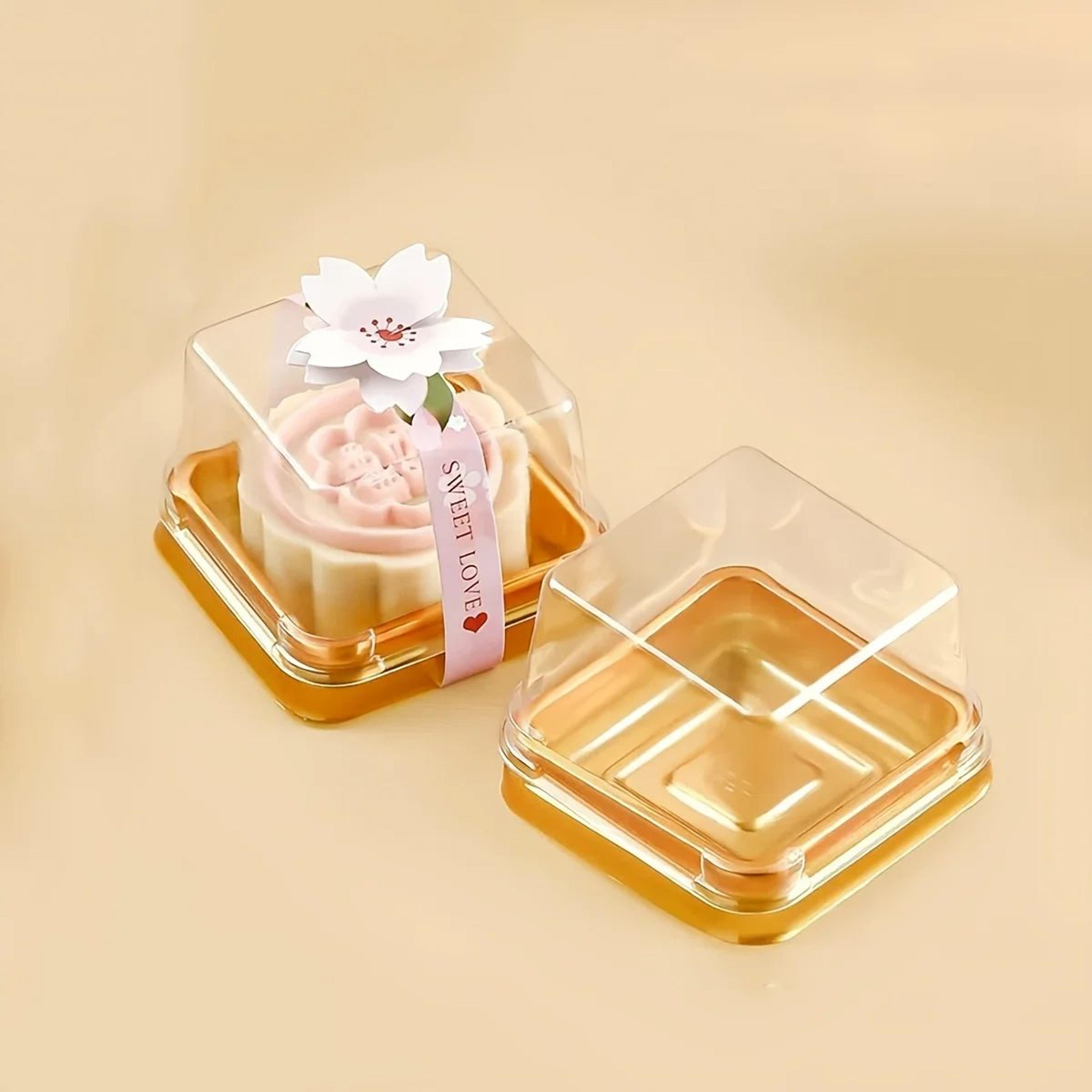 50 Piece Mini Clear Cake Boxes For Cupcakes Pastries And Party Gifts 2