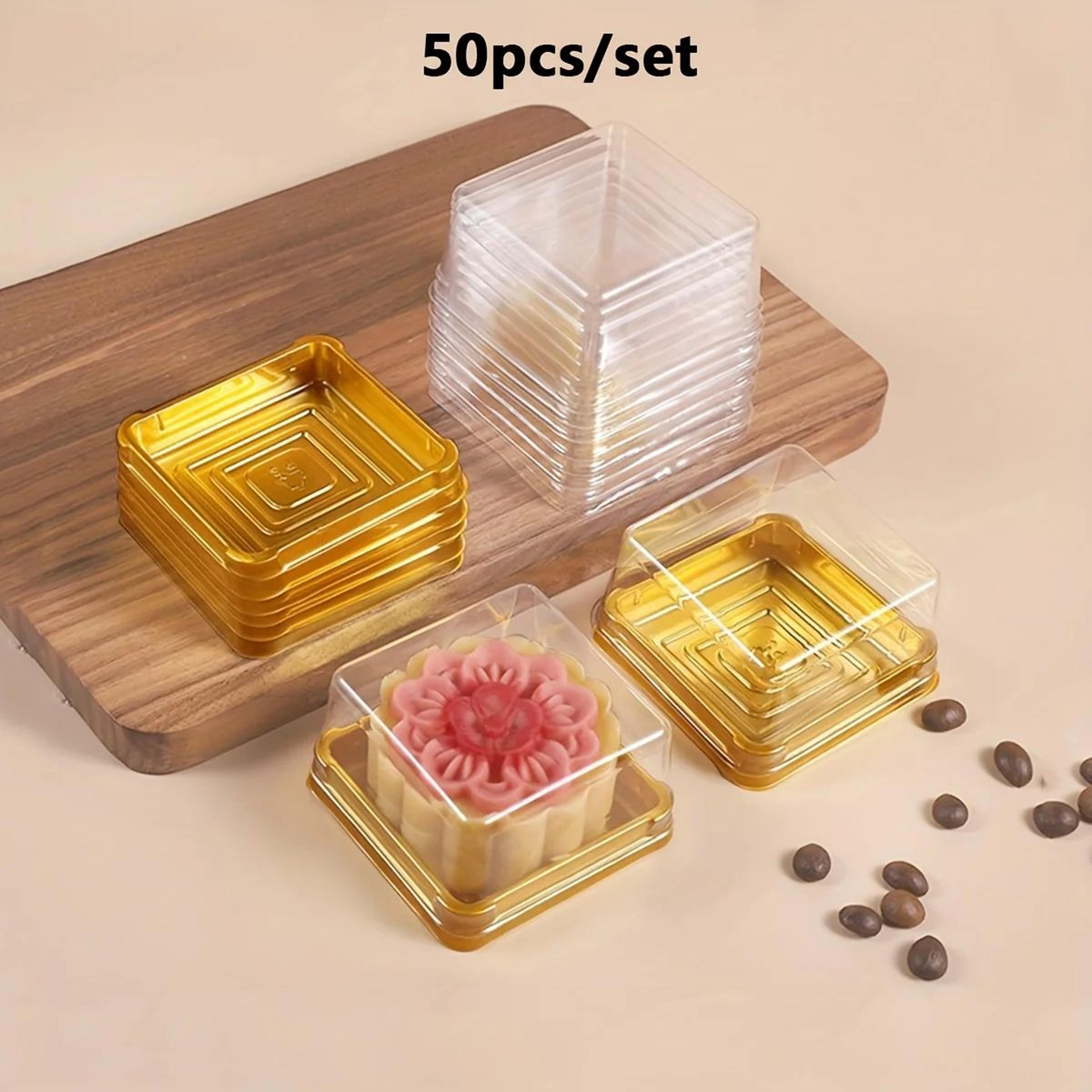 50 piece mini clear cake boxes for cupcakes pastries and party gifts