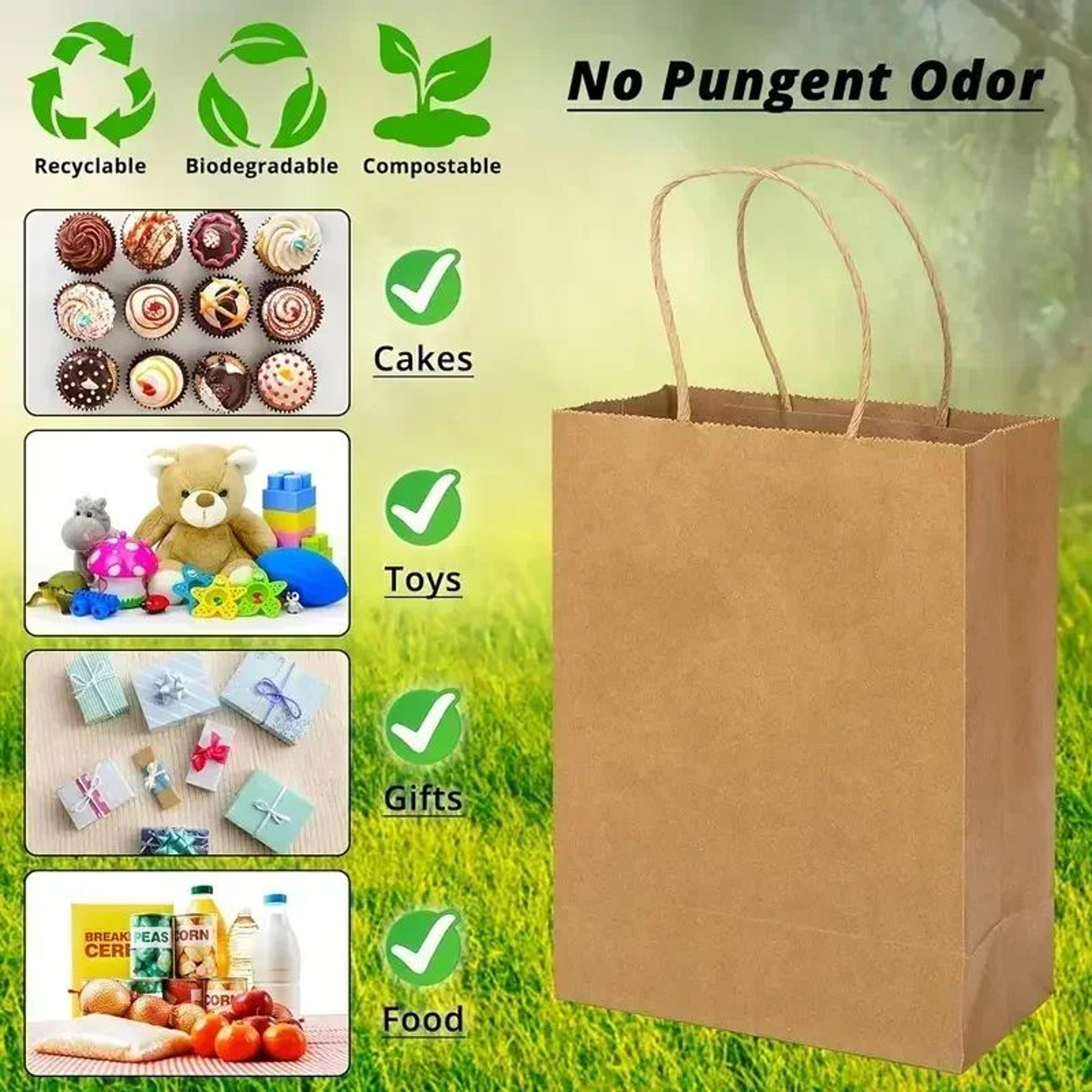 Kraft Paper Party Favor Bags For Birthday Gifts Candy And Shopping 7