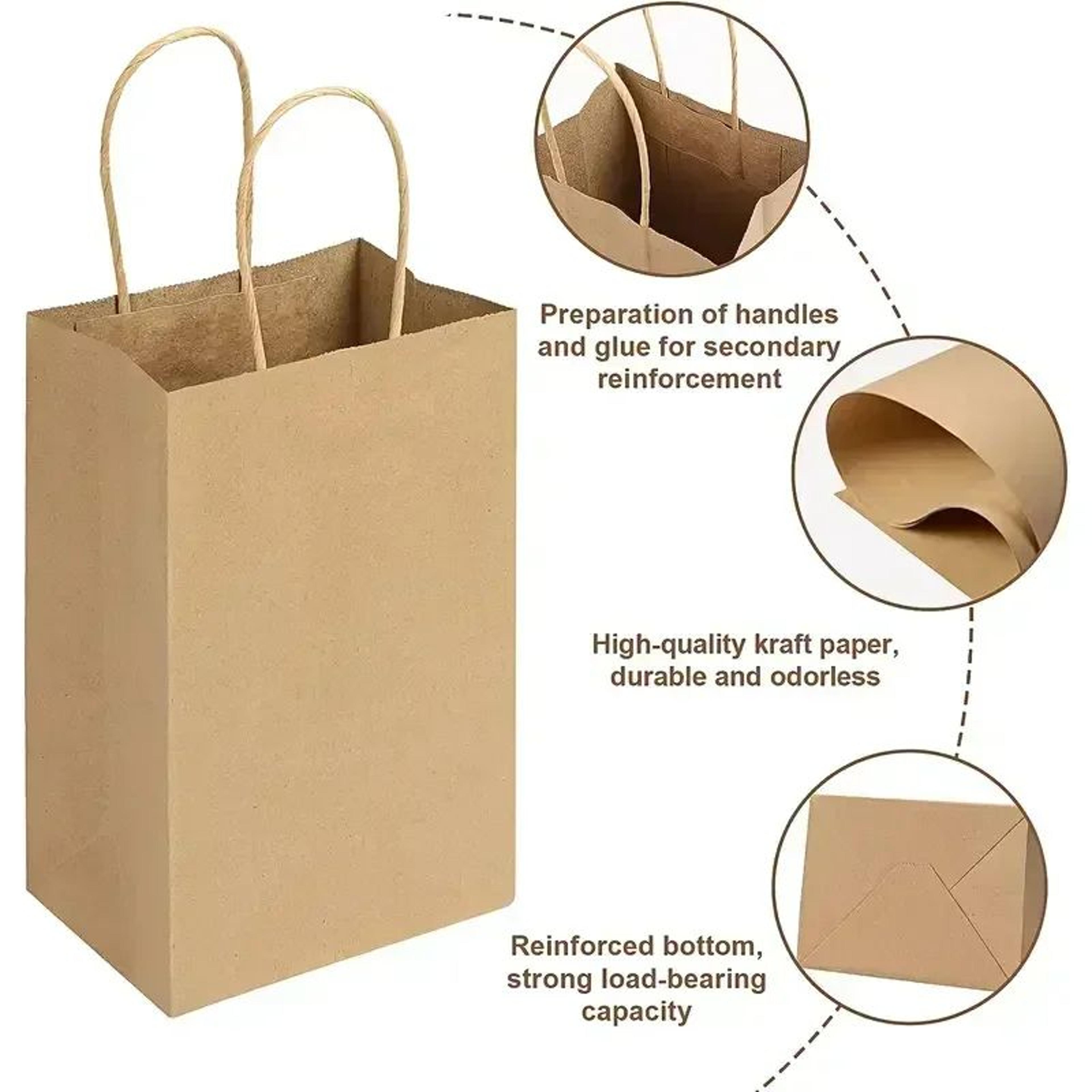 Kraft Paper Party Favor Bags For Birthday Gifts Candy And Shopping 6