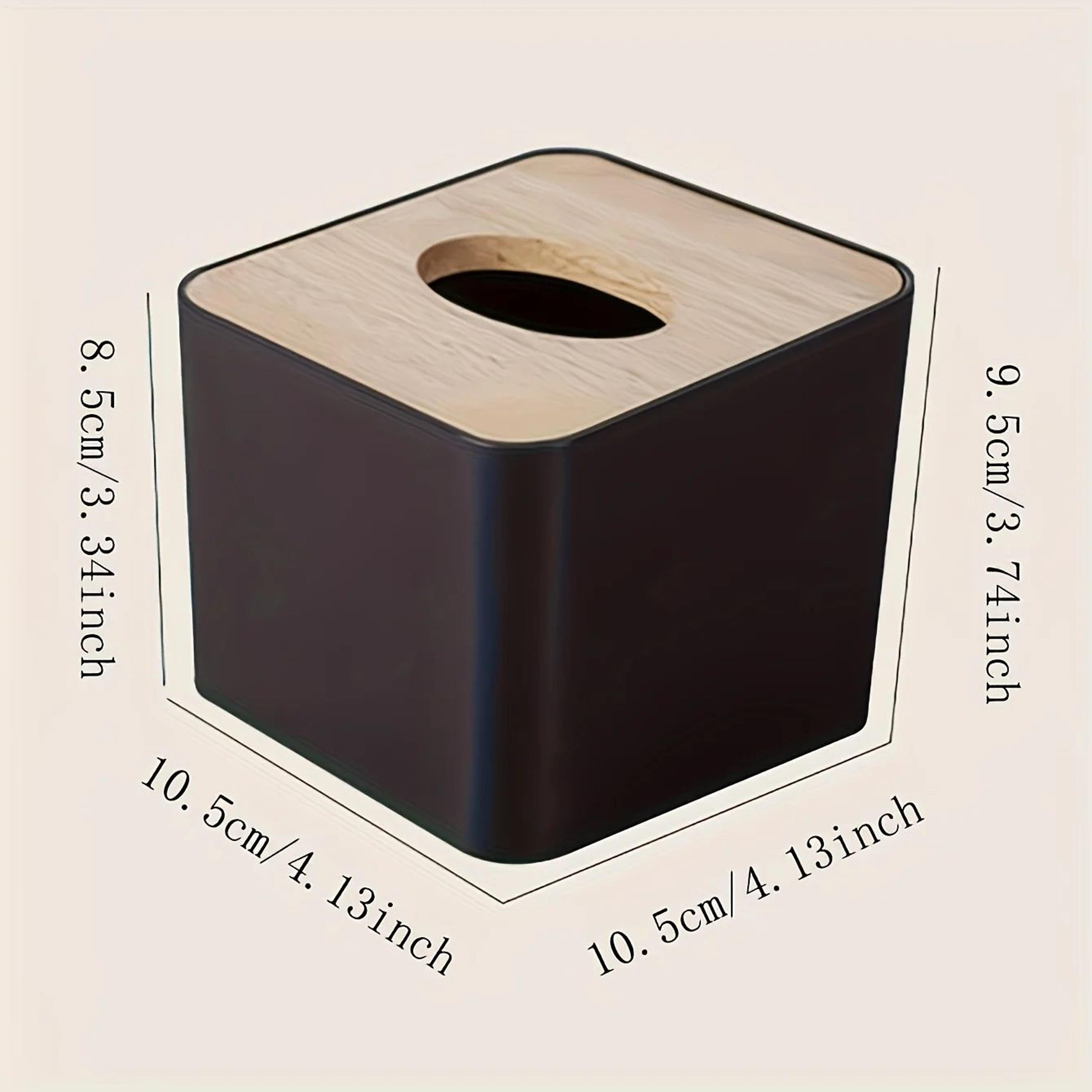 Nordic Style Plastic Tissue Box With Wooden Cover For Home And Restaurant 4