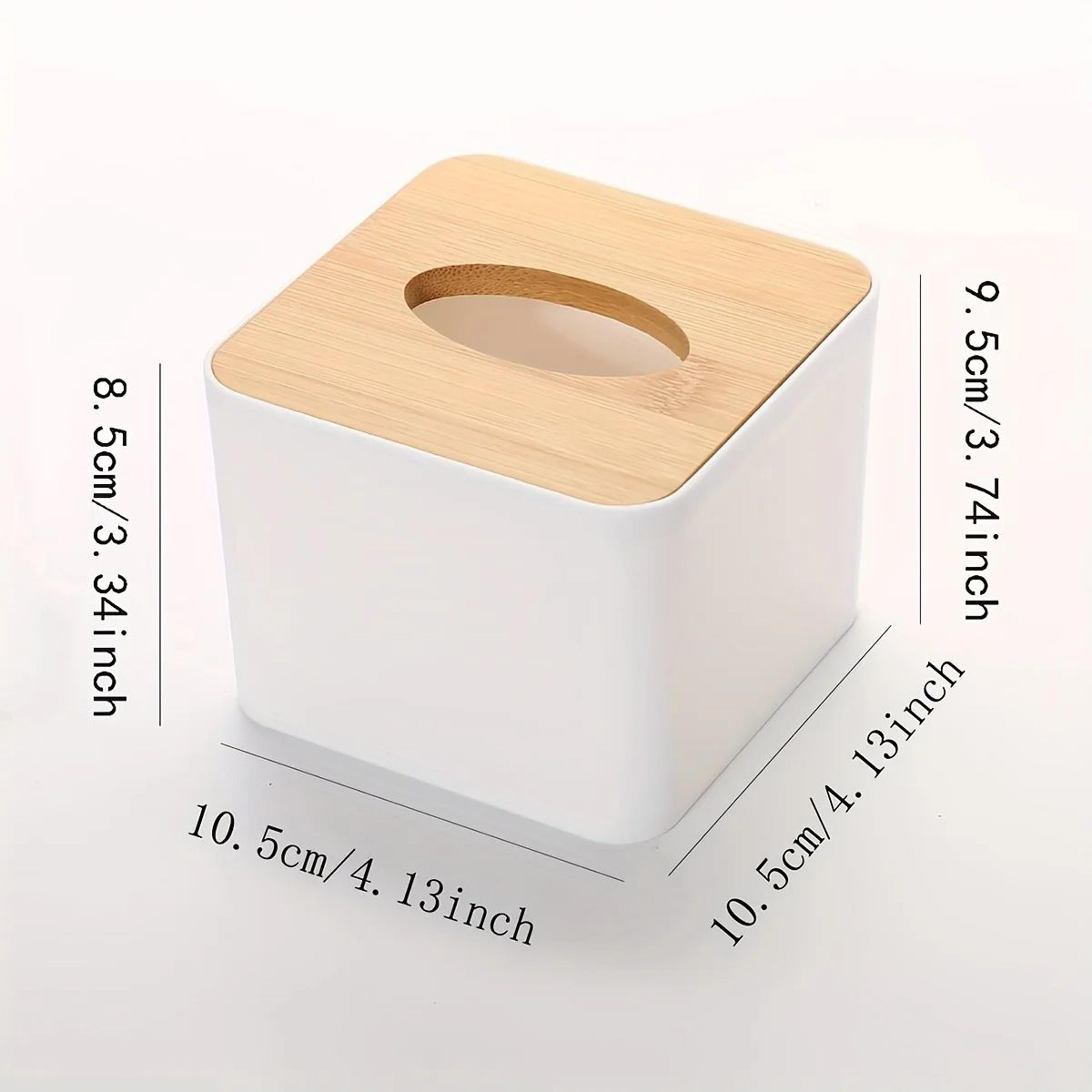Nordic Style Plastic Tissue Box With Wooden Cover For Home And Restaurant 6
