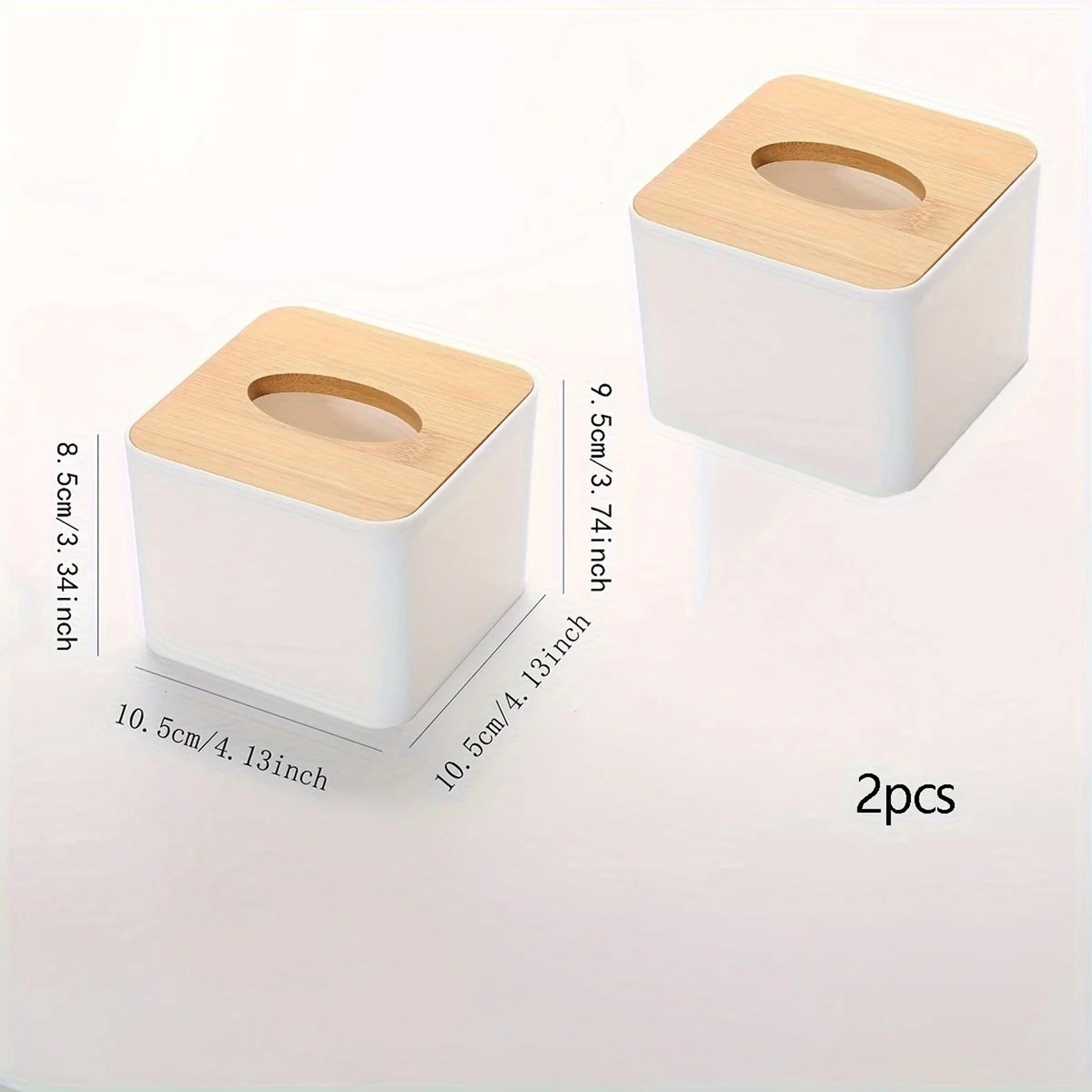Nordic Style Plastic Tissue Box With Wooden Cover For Home And Restaurant 7